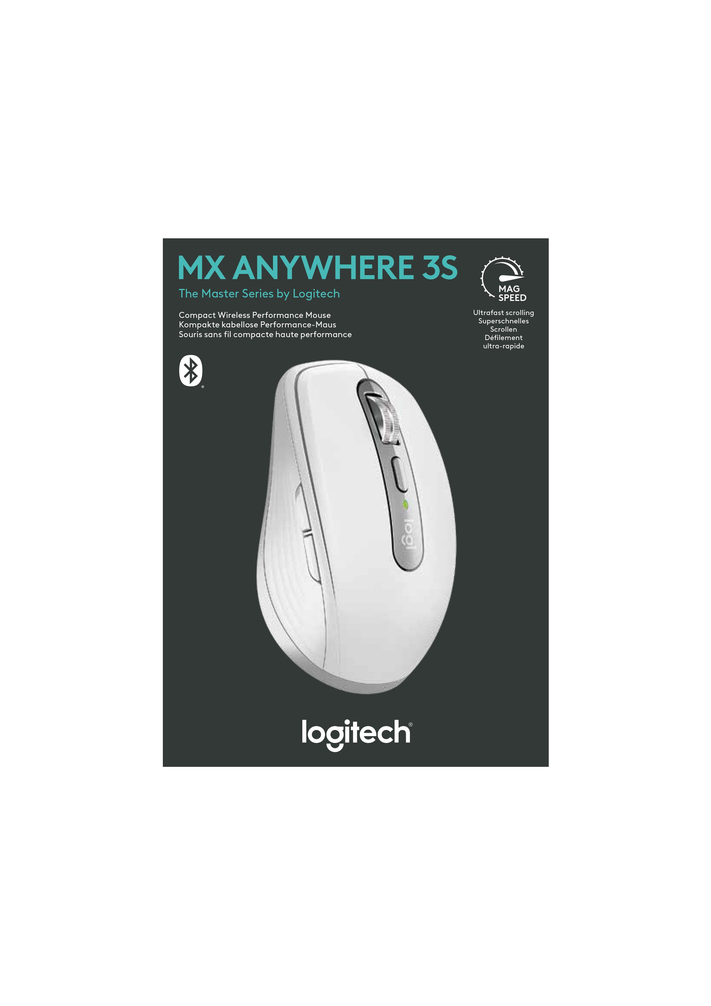 Logitech MX Anywhere 3S Pale Grey, weiß/grau, Logi Bolt, USB/Bluetooth