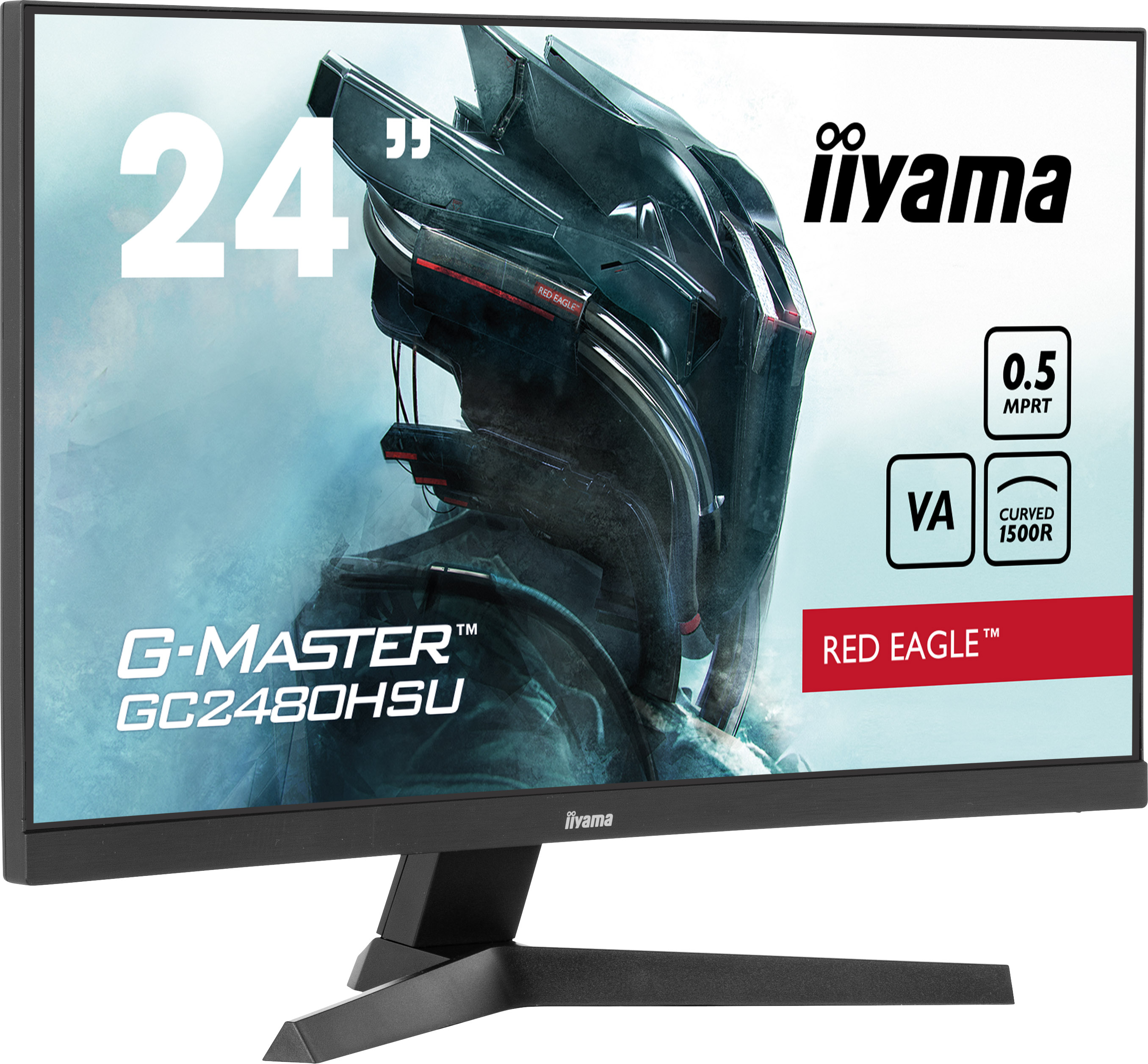 Iiyama G-MASTER Red Eagle GC2480HSU-B1 - LED-Monitor - Gaming - gebogen - 61 cm (24")