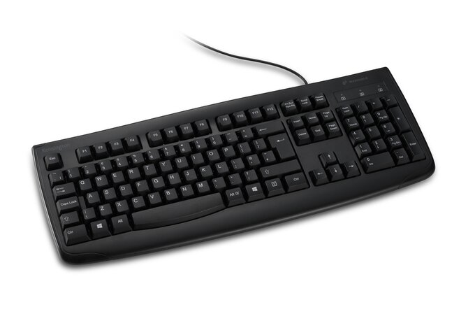 Kensington K64407PN, Volle Größe (100%), Kabelgebunden, USB, QWERTY, Schwarz