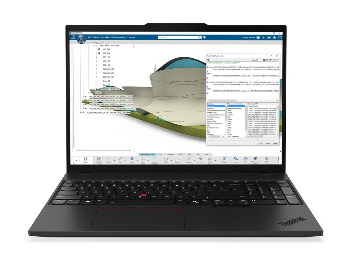 Lenovo ThinkPad P16s G4, 16" WUXGA, Core Ultra 7 265H, 32GB RAM, 1TB SSD, RTXPRO1000 Blackwell, W11P