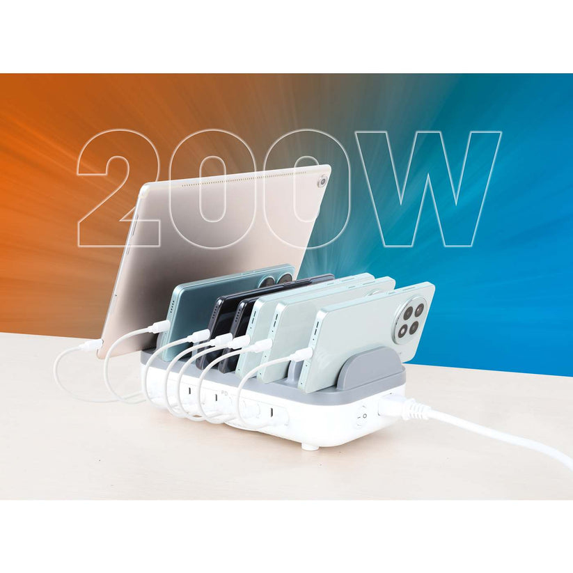 Manhattan 10-Port USB-Power Delivery-Ladestation 200W