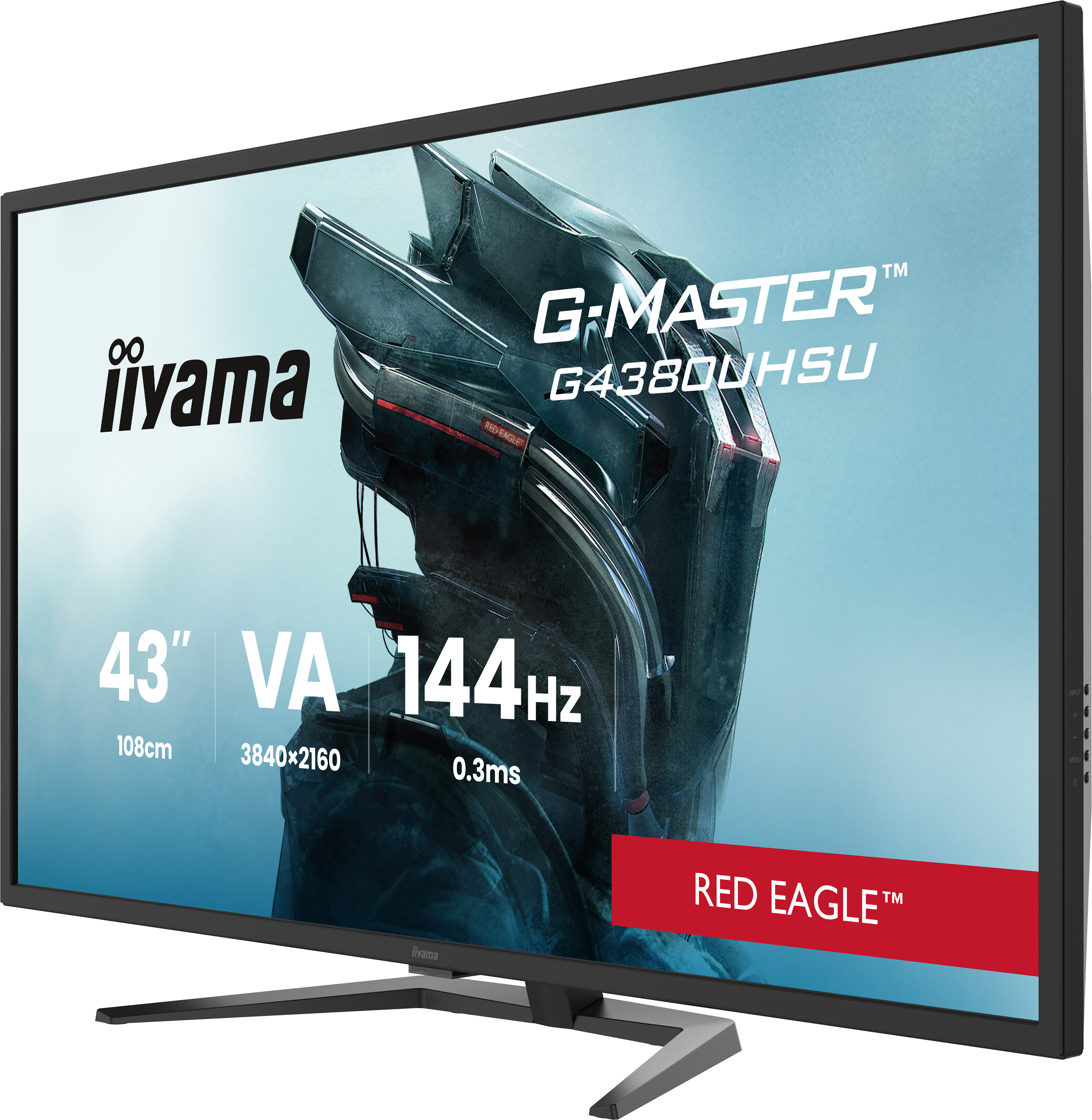 iiyama G-Master G4380UHSU-B2 Red Eagle Monitor 108cm (42.5") 4K UHD, VA, 0.4ms, HDMI, DP, USB