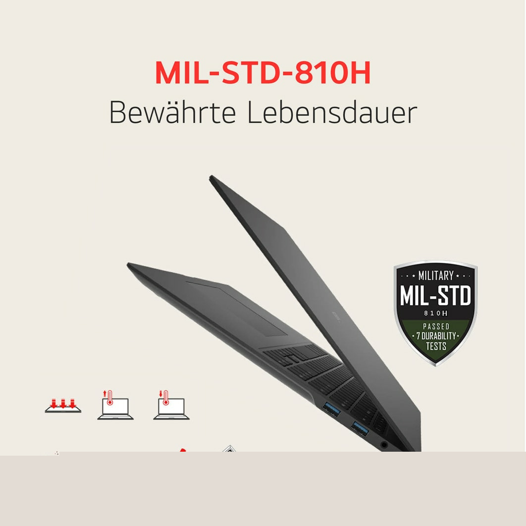 LG Gram Pro 17Z90SP, Intel Core Ultra 7, 43,2 cm (17"), 2560 x 1600 Pixel, 32 GB, 2 TB, Windows 11 H