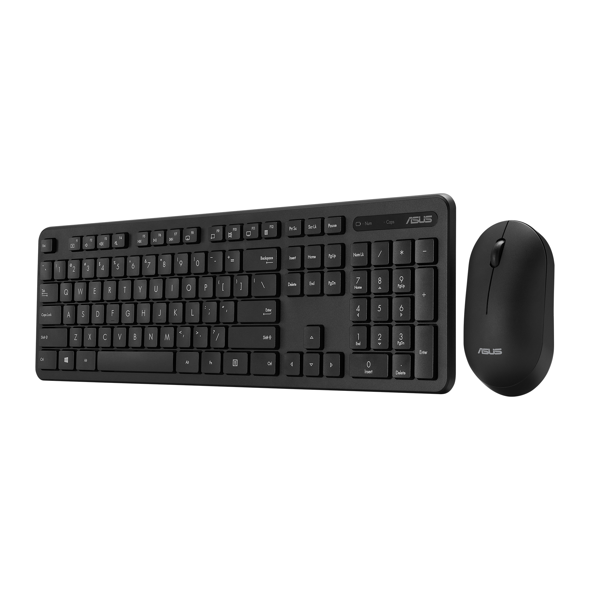 ASUS CW100, Volle Größe (100%), Kabellos, RF kabellos + USB, Optischer Schlüsselschalter, Schwarz, M