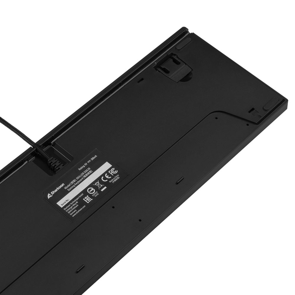 Sharkoon SKILLER SGK20, Kabelgebunden, USB, Mechanischer Switch, AZERTY, RGB-LED, Schwarz