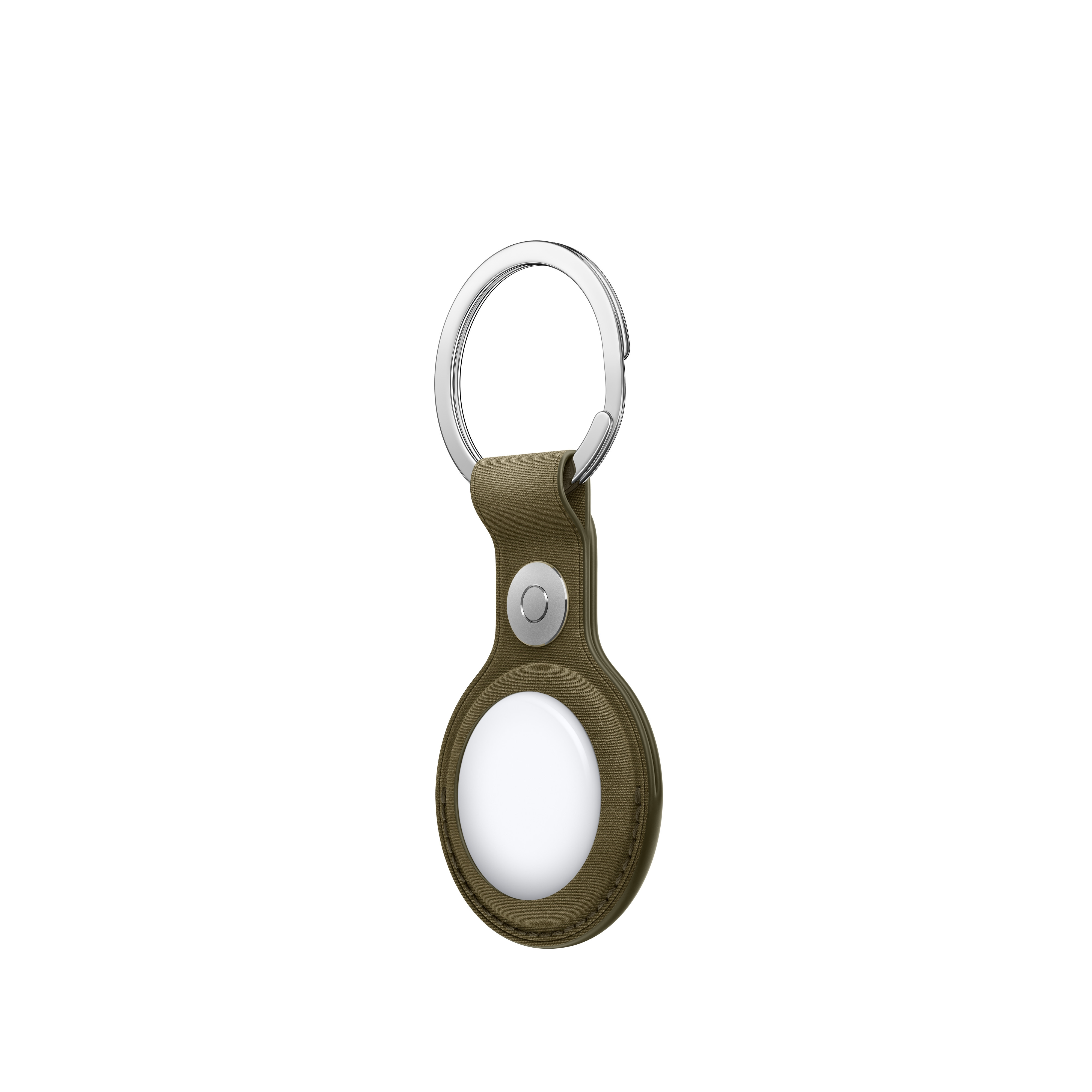 Apple AirTag FineWoven Key Ring Dark Olive