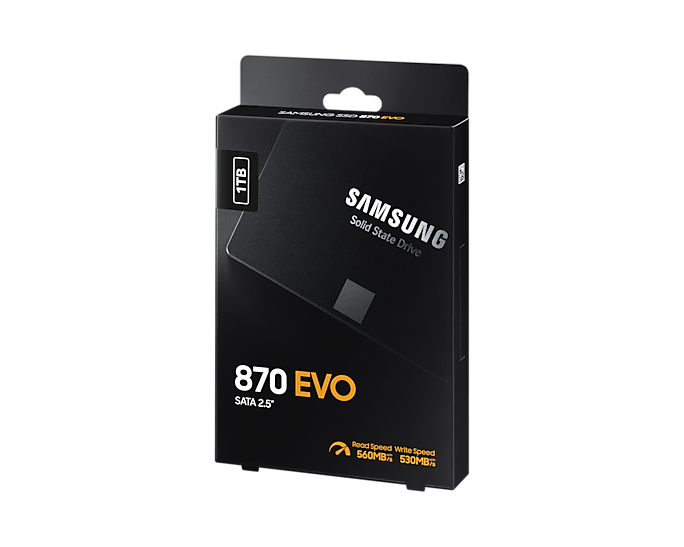Samsung 870 EVO MZ-77E1T0BW - SSD - verschlüsselt - 1 TB - intern - 2.5" (6.4 cm)