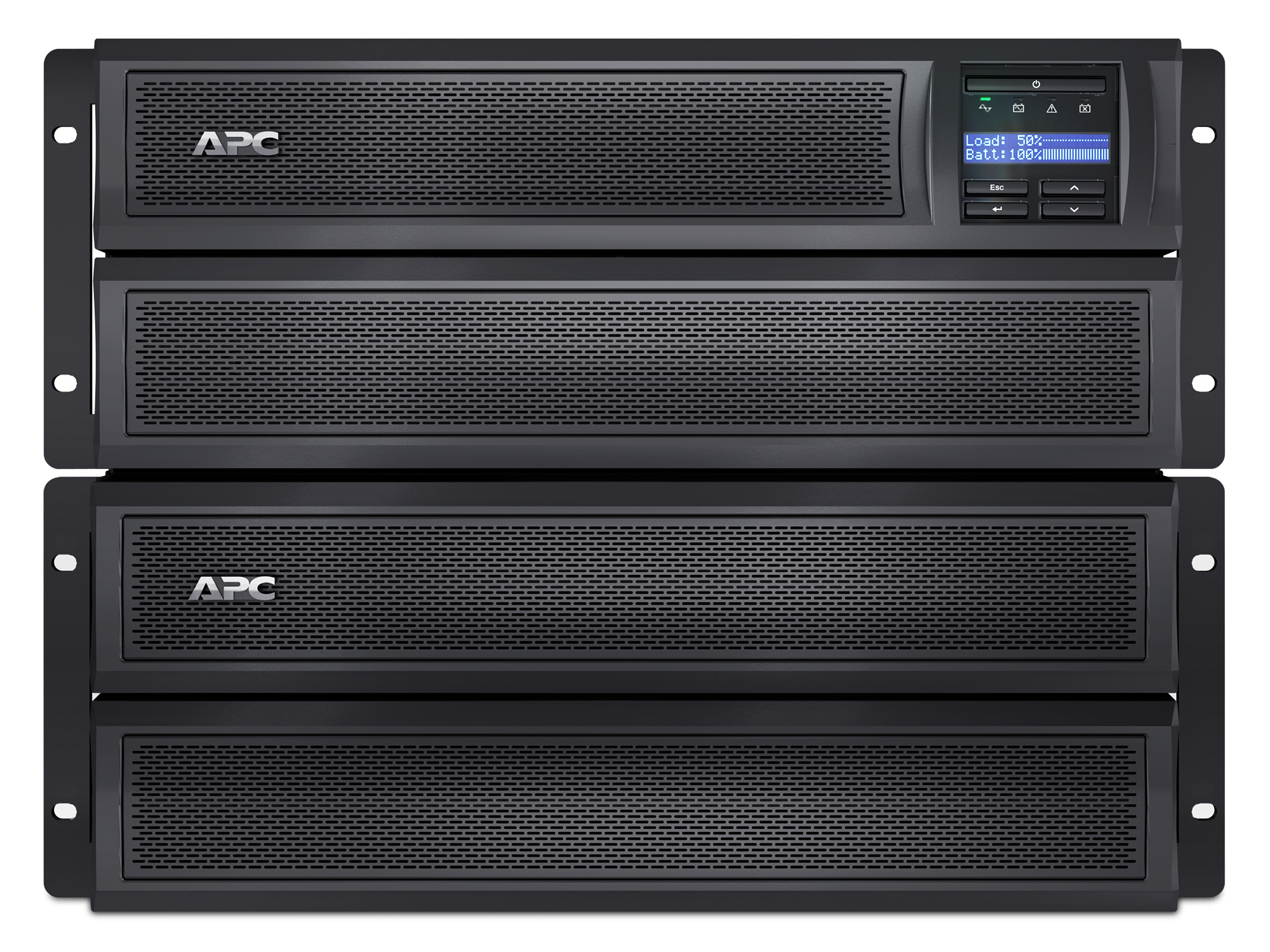APC Smart-UPS X SMX2200HV - 2200VA, 8x C13 + 2x C19 Ausgang, USB, erweiterbare Laufzeit, kurze Tiefe