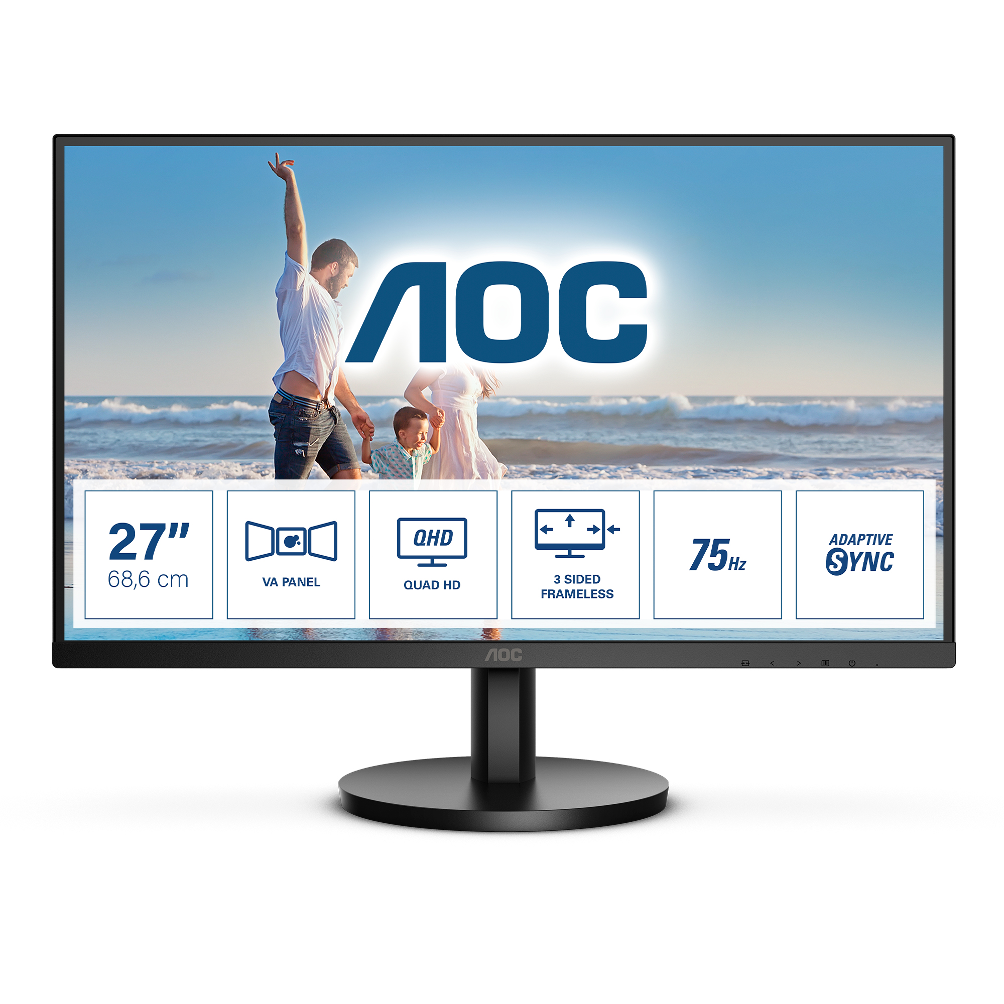 AOC Q27B3MA Monitor 68.6cm (27") WQHD, VA, 4ms, HDMI, Displayport