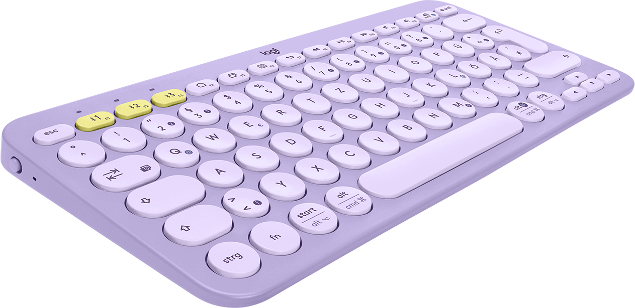 Logitech K380, Mini, Kabellos, Bluetooth, QWERTZ, Lavendel
