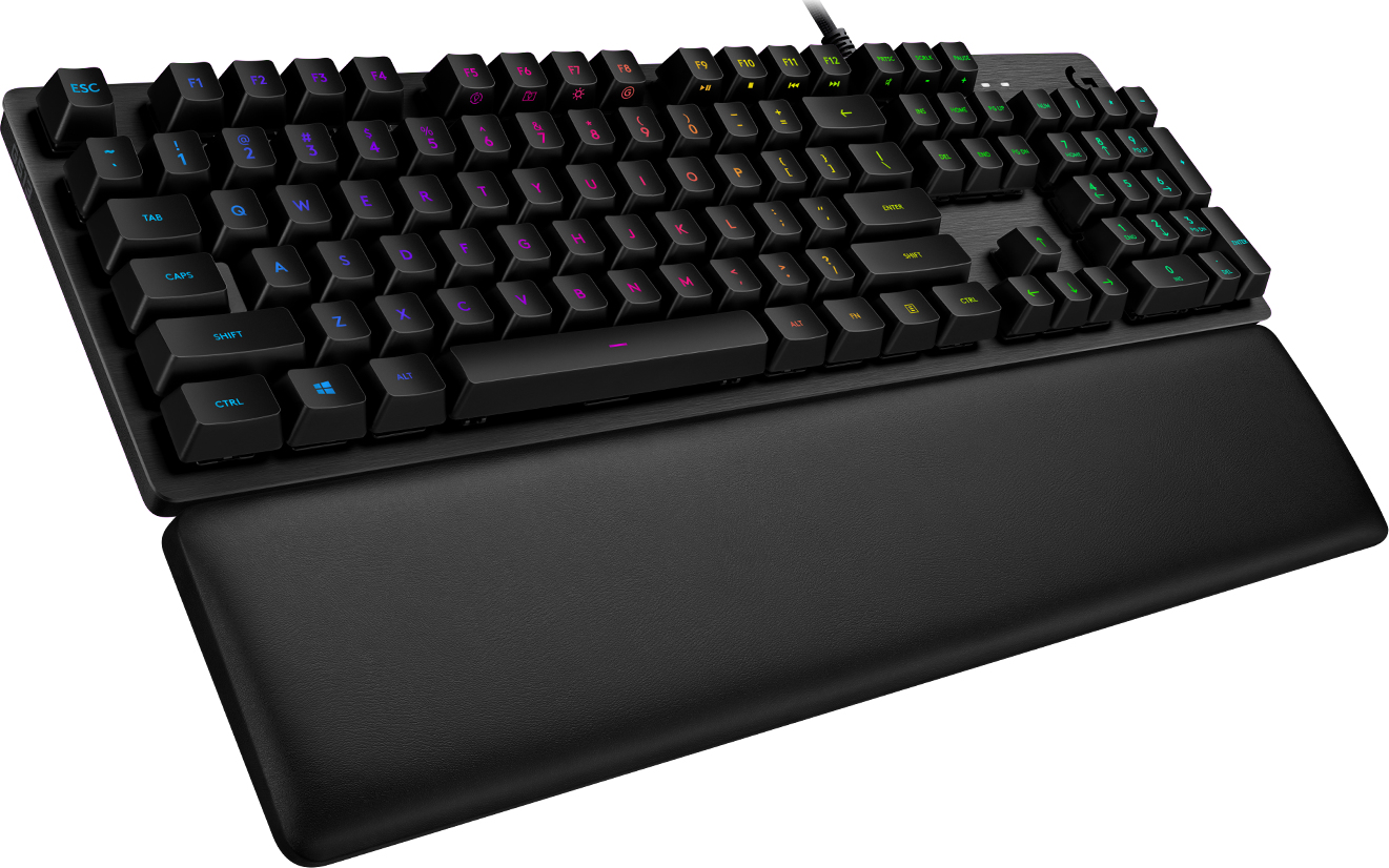 Logitech G G513 CARBON LIGHTSYNC RGB Mechanical Gaming Keyboard, GX Brown, Volle Größe (100%), Kabel