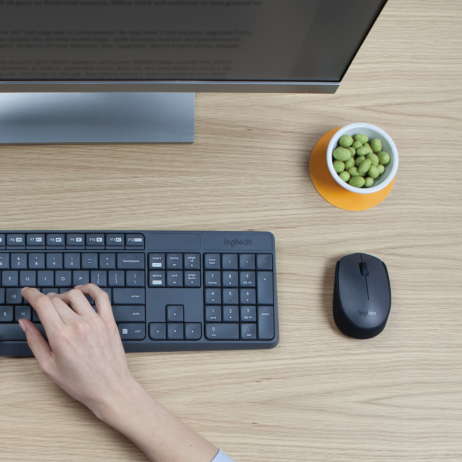 Logitech MK235 - Tastatur-und-Maus-Set - kabellos