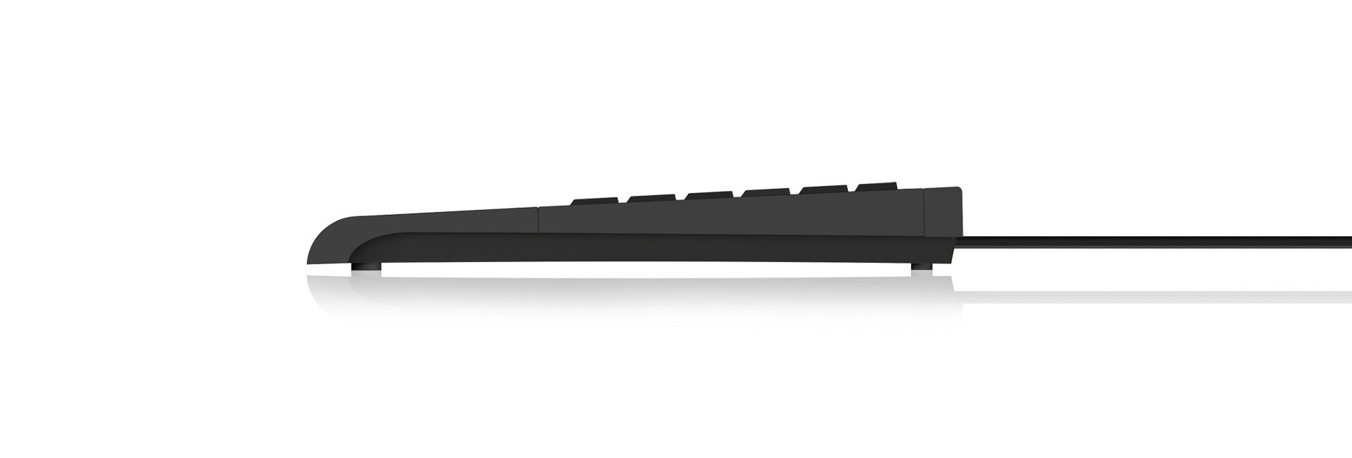 KeySonic ACK-3410 (DE) Super-Mini Tastatur, Smart-Touchpad, USB, schwarz, Mini, Kabelgebunden, USB,