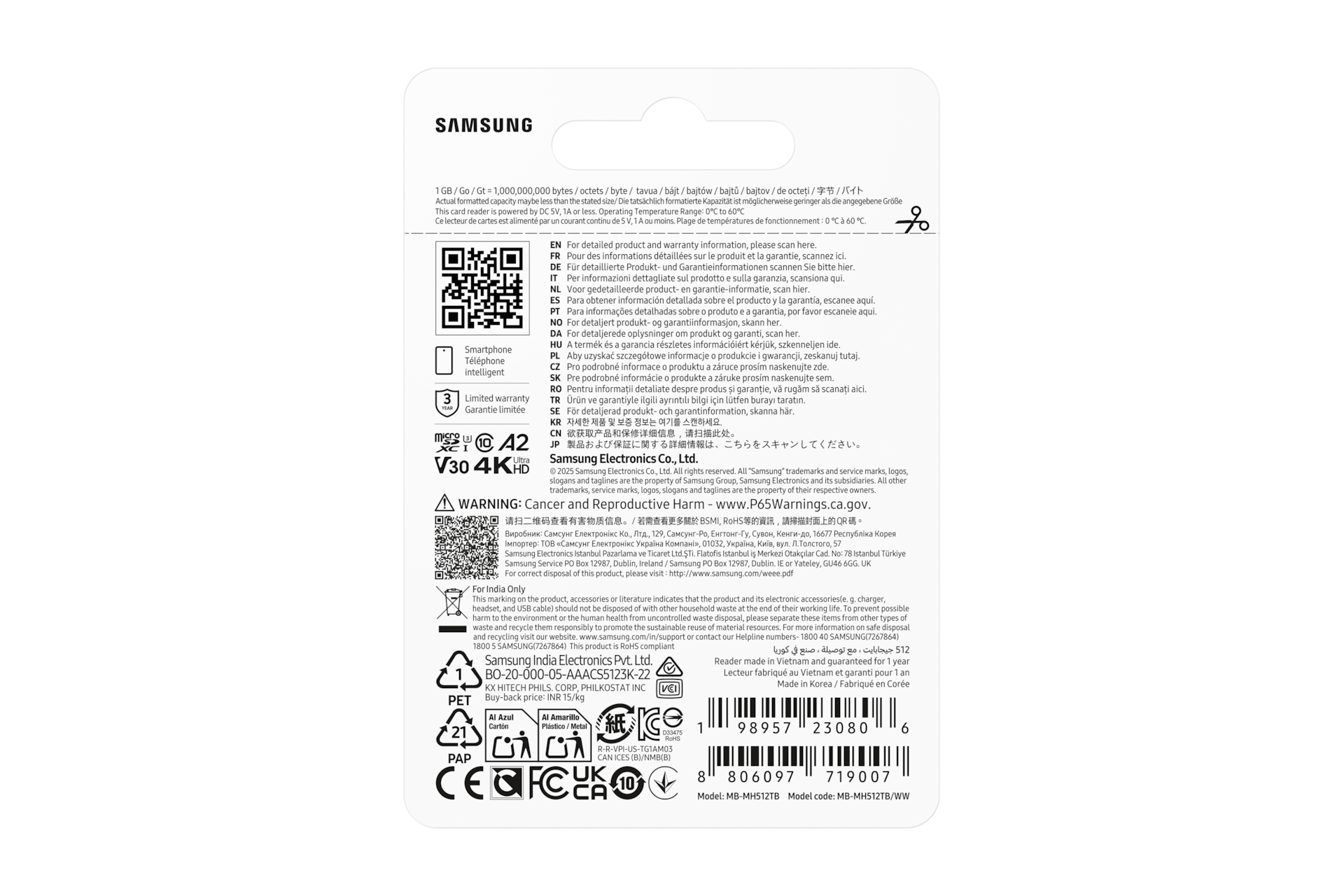 Samsung T9 MB-MH512T - Flash-Speicherkarte