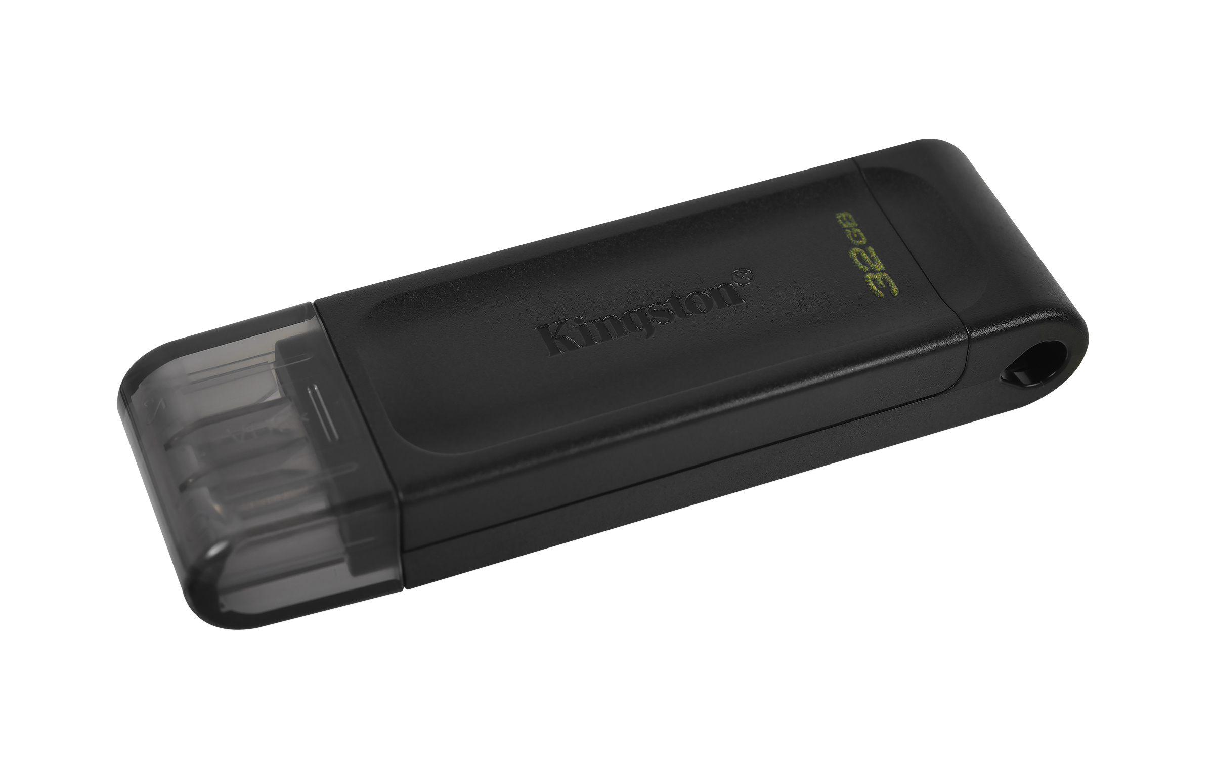 Kingston DataTraveler 70, 32 GB, USB Typ-C, 3.2 Gen 1 (3.1 Gen 1), Kappe, 7 g, Schwarz