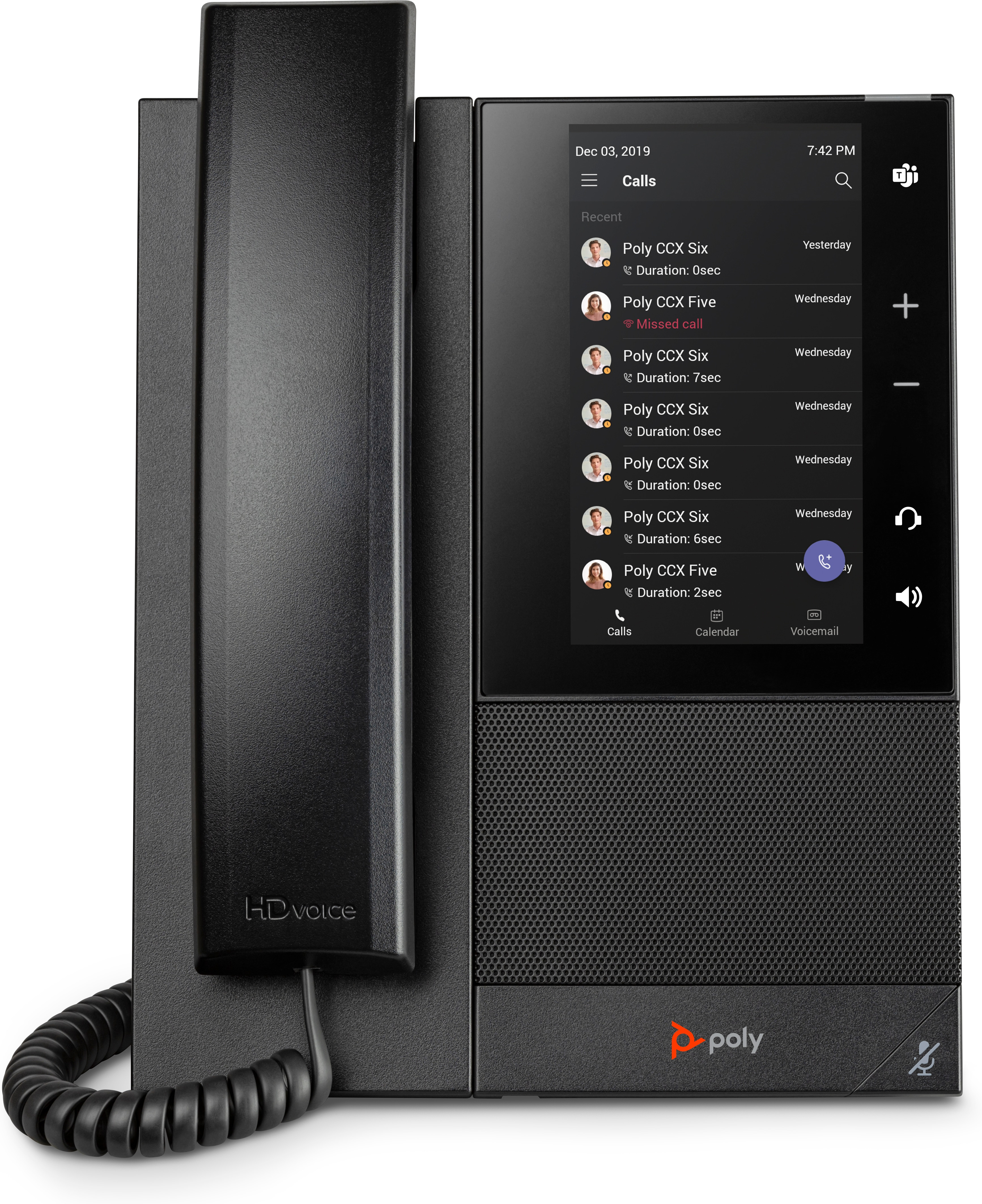 HP POLY CCX 505 Business-Medientelefon für Microsoft Teams und PoE-fähig, IP-Telefon, Schwarz, Kabel