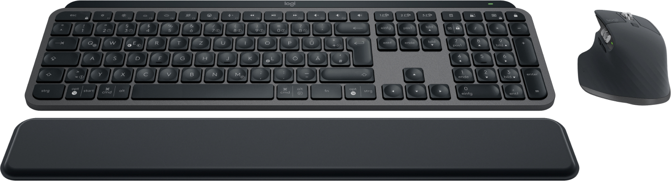 Logitech MX Keys S Combo Graphite, schwarz, Logi Bolt, USB/Bluetooth, DE