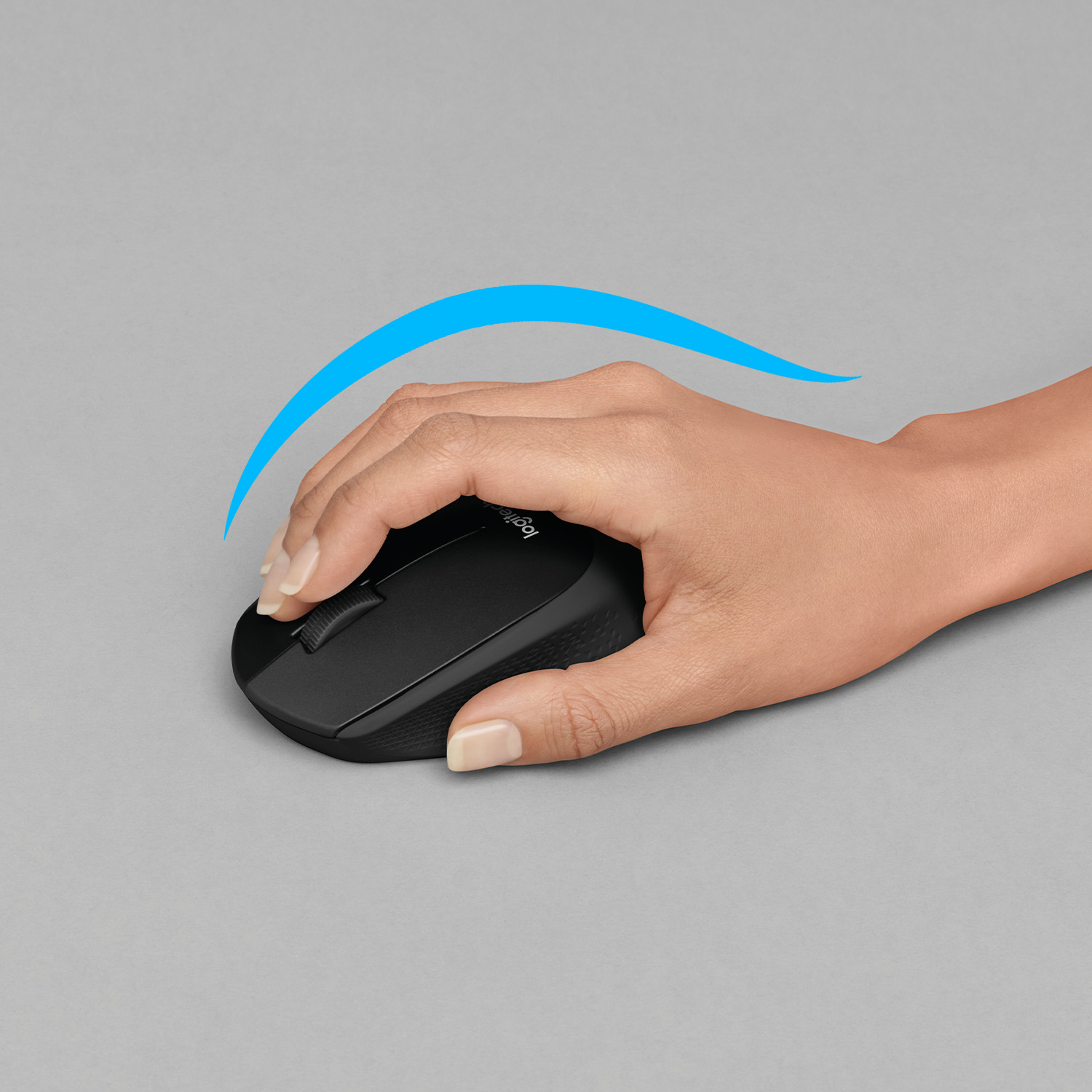 Logitech B330 Silent Plus - Maus - optisch - 3 Tasten - kabellos - 2.4 GHz - kabelloser Empfänger (U