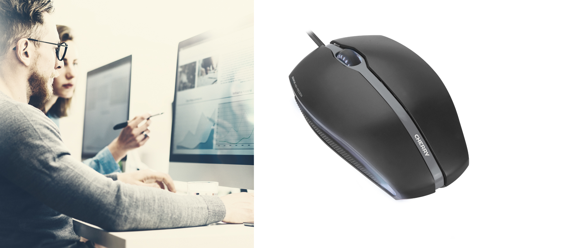Cherry GENTIX Illuminated - Maus - rechts- und