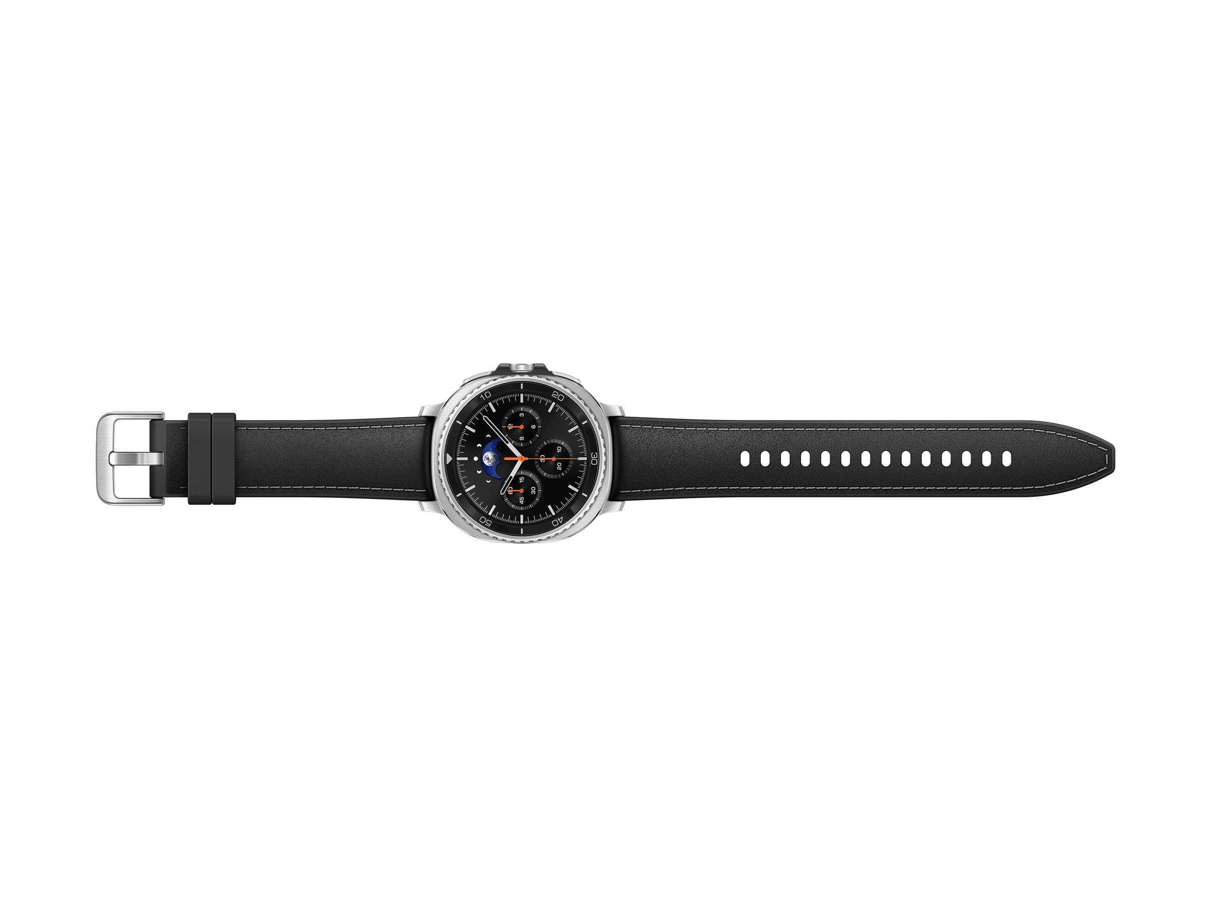 Samsung Galaxy Watch8 Classic - 46 mm - intelligente Uhr mit hybrid band - Hybrid-Eco-Leder - Bandgr