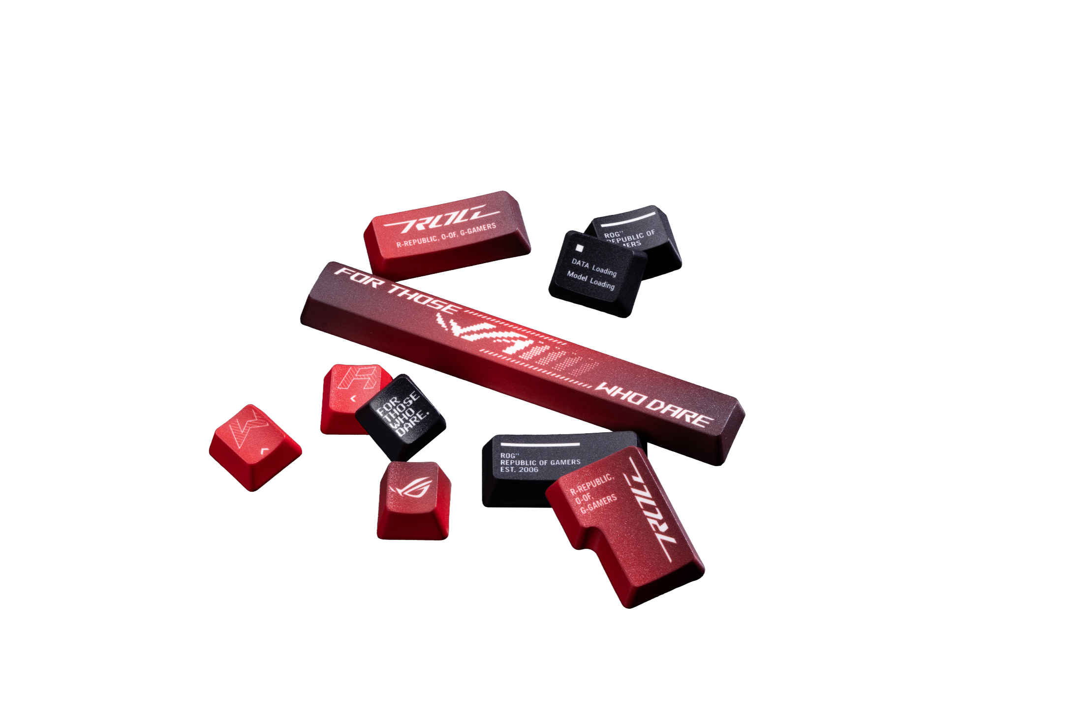 ASUS ROG DYE-SUB Keycap, Tastaturkappe, Thermoplastisches Polyester (PBT), 30 g, Mehrfarbig