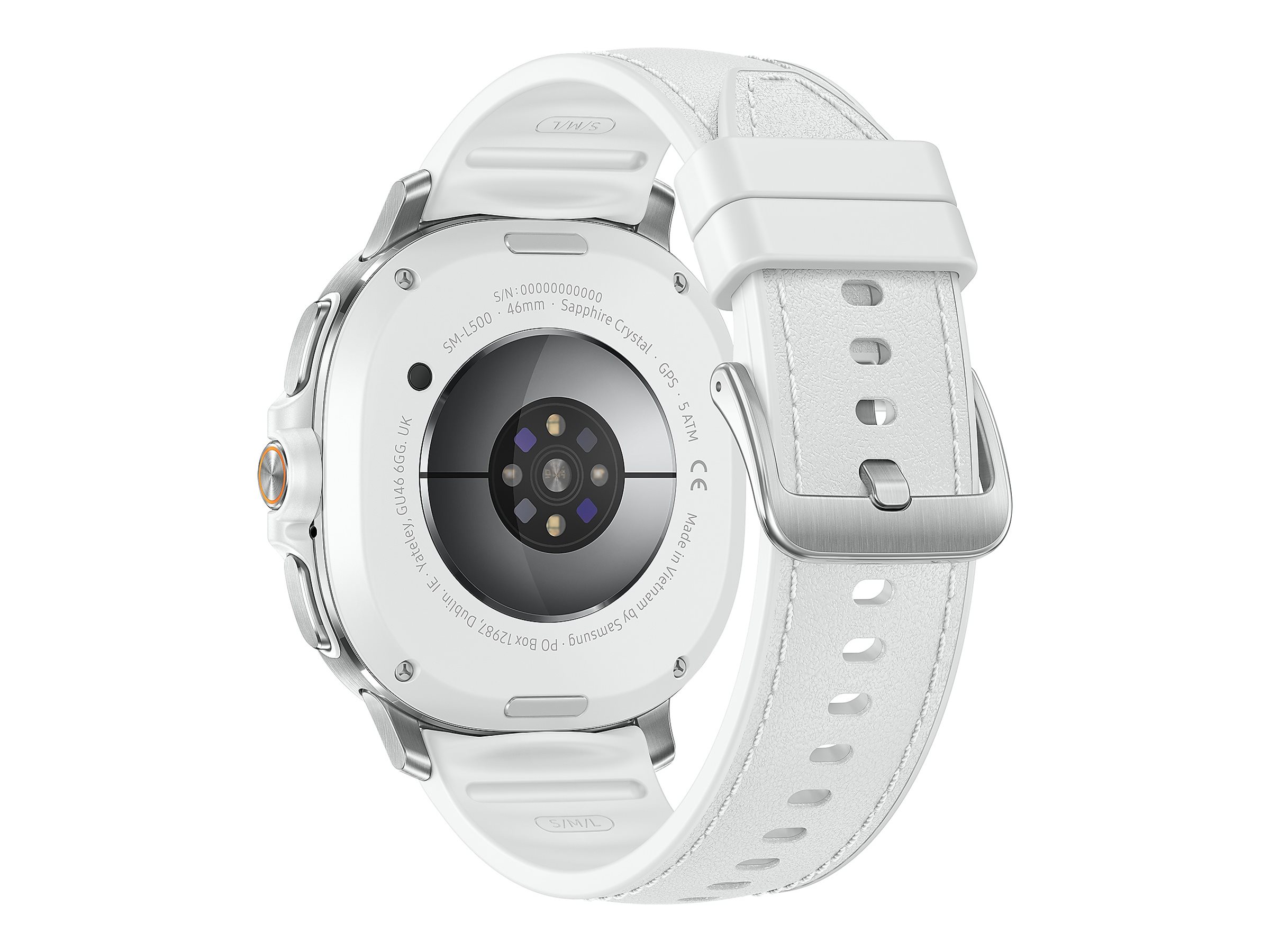 Samsung Galaxy Watch8 Classic - 46 mm - intelligente Uhr mit Hybridband - Hybrid-Eco-Leder - Bandgrö