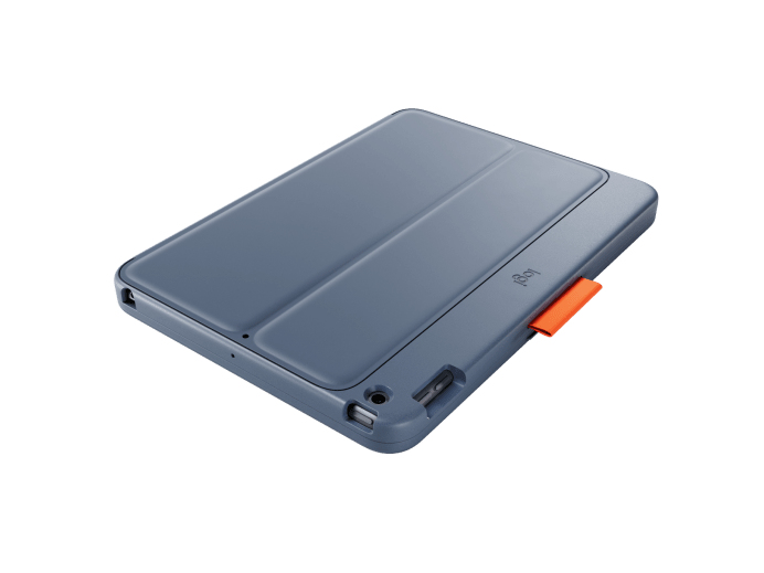 Logitech Rugged Lite - Tastatur und Foliohülle - kabellos - Bluetooth LE - Classic Blue - für Apple