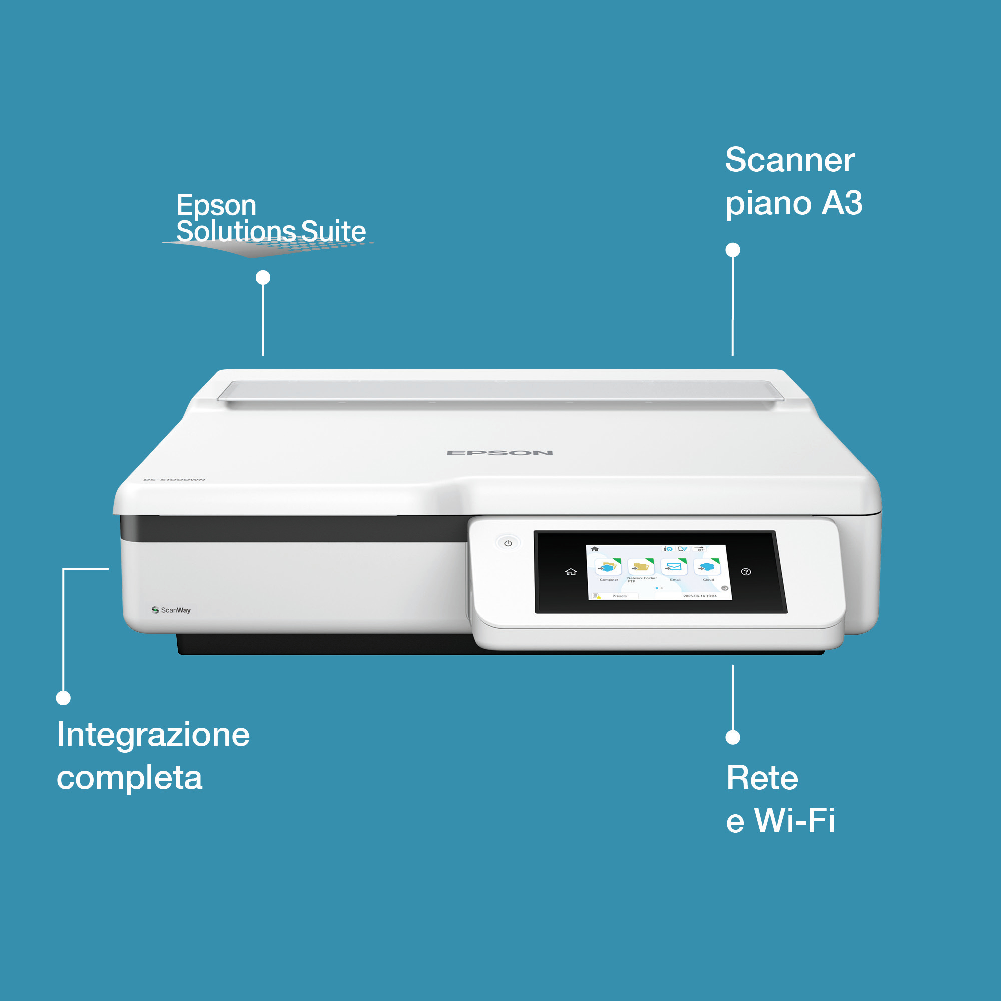 Epson WorkForce DS-51000WN - Flachbettscanner