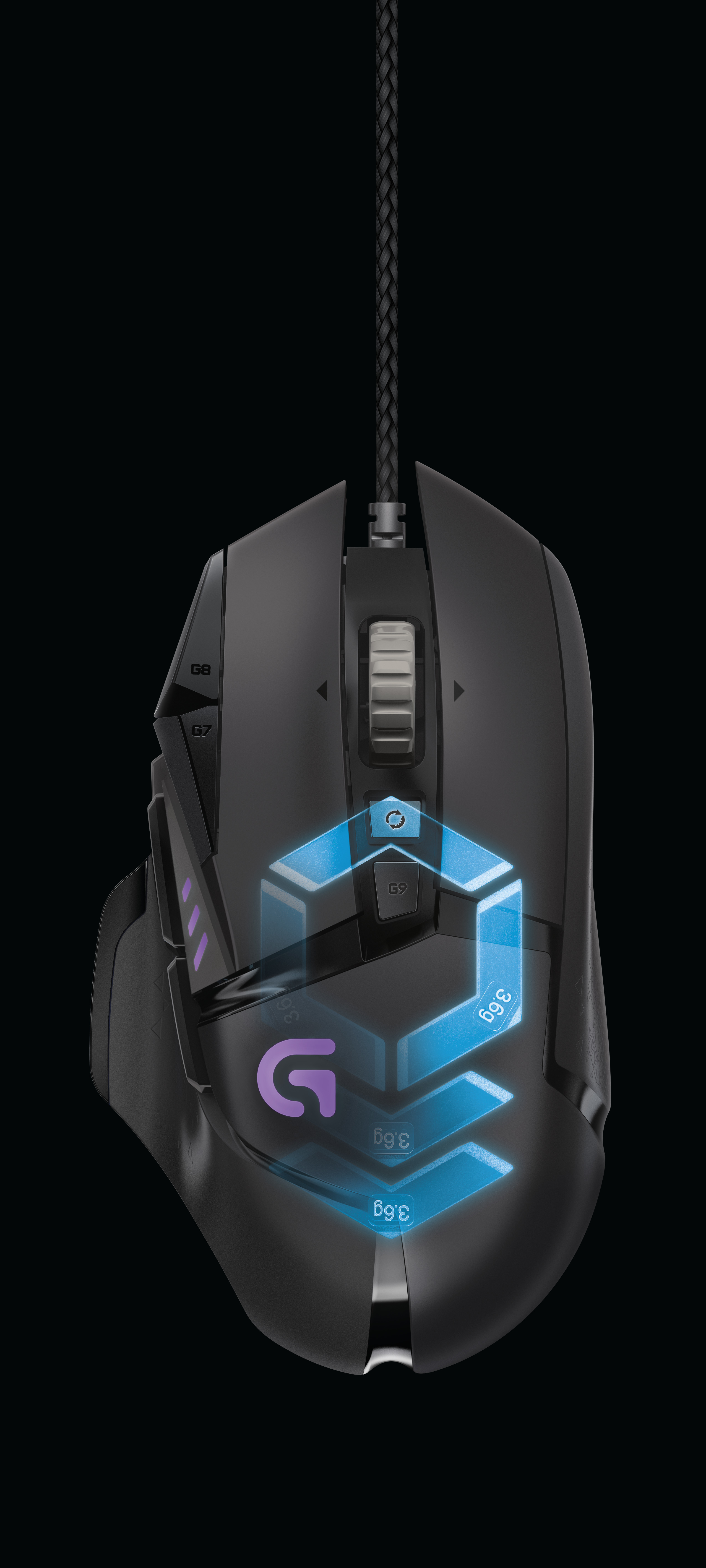 Logitech G G502 Proteus Spectrum RGB Tunable Gaming Mouse, rechts, Optisch, USB Typ-A, 12000 DPI, 1