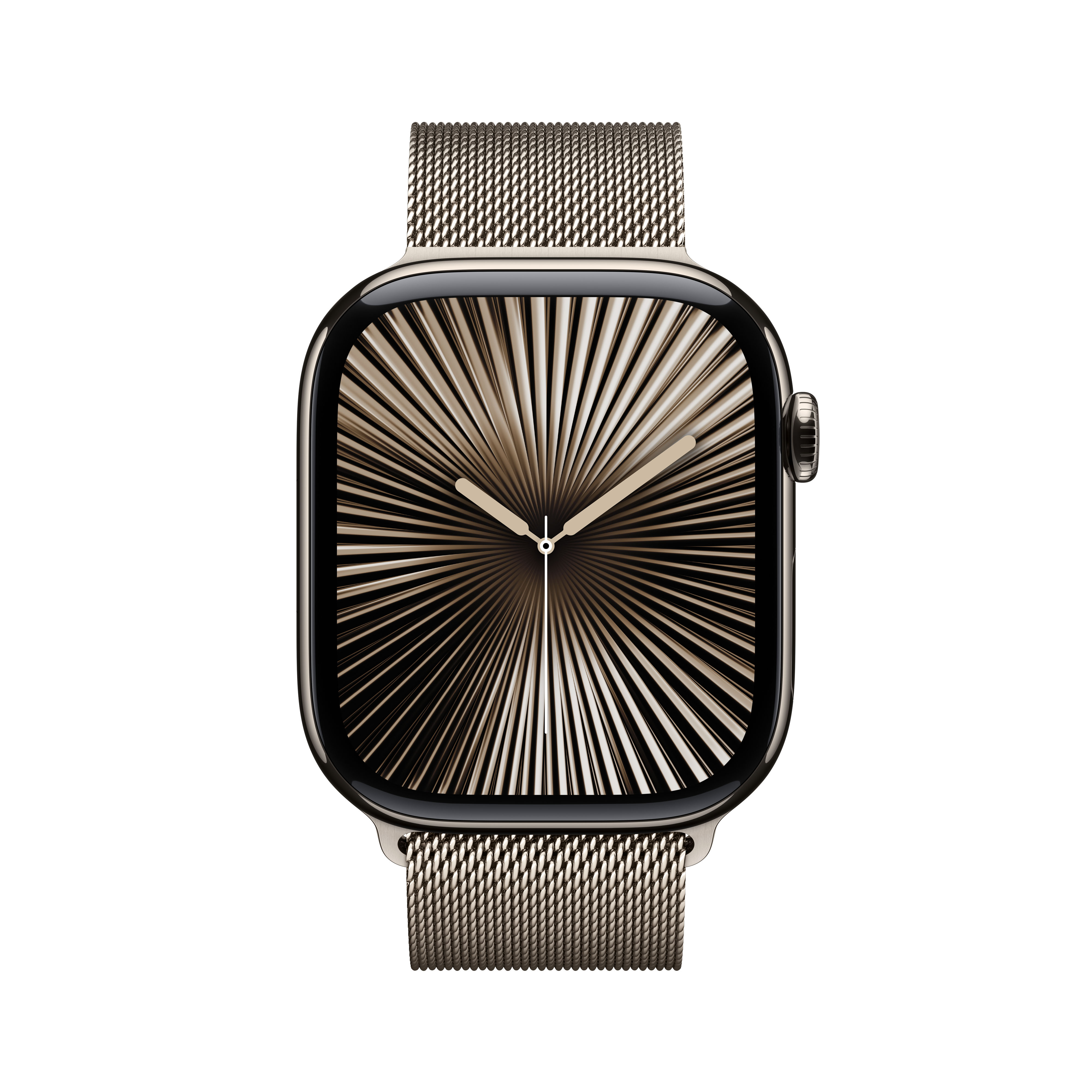 Apple Watch Series 10 (GPS + Cellular) 46mm Titan Natur mit Milanaise-Armband S/M Natur