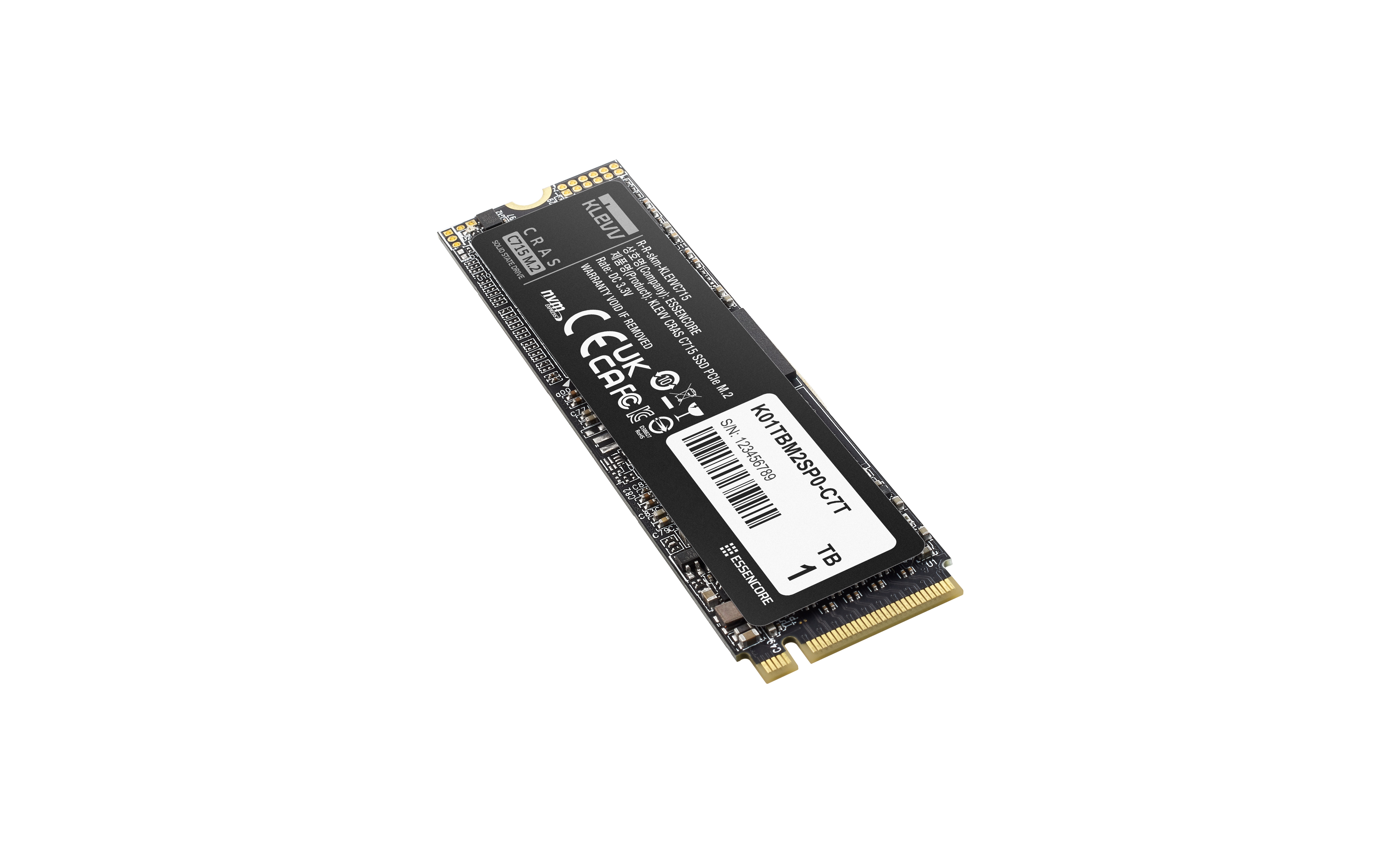 Klevv Cras C715 - SSD - 1 TB - intern - M.2 2280 - PCIe 3.0 x4 (NVMe)