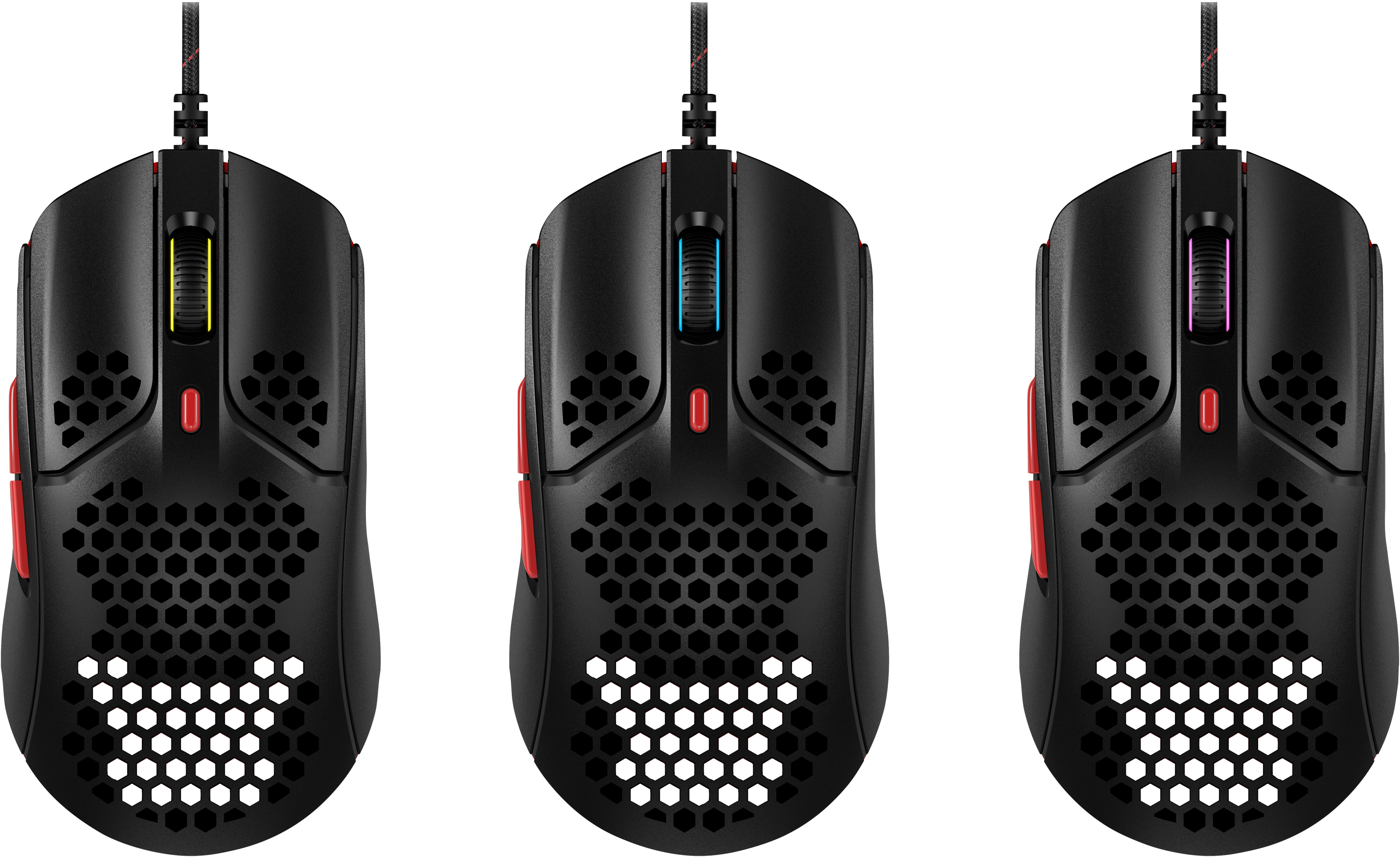 HP HyperX Pulsefire Haste ? Gaming-Maus (Schwarz-Rot), Beidhändig, Optisch, USB Typ-A, 16000 DPI, Sc
