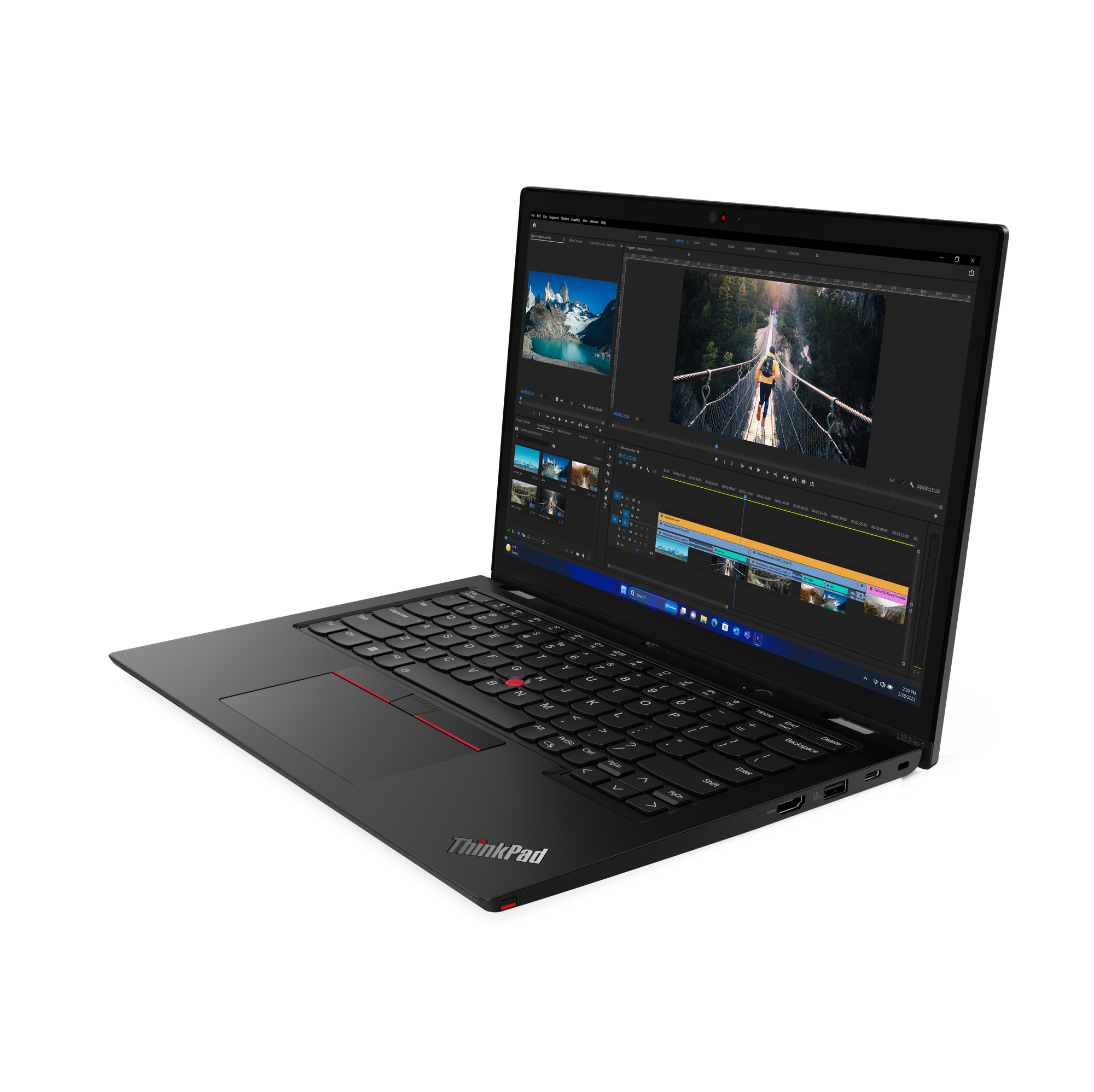 Lenovo ThinkPad L13 2-in-1 G5, 13.3" WUXGA Touch, Core™ Ultra 5 135U, 32GB RAM, 256GB SSD, Win11 Pro