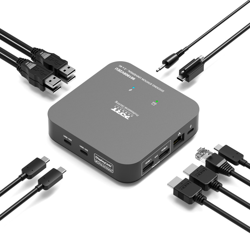 PORT Designs PORT Connect USB-C Dockingstation für den Schreibtisch 2×4K 10 Geräte 85W, USB Typ-C, U