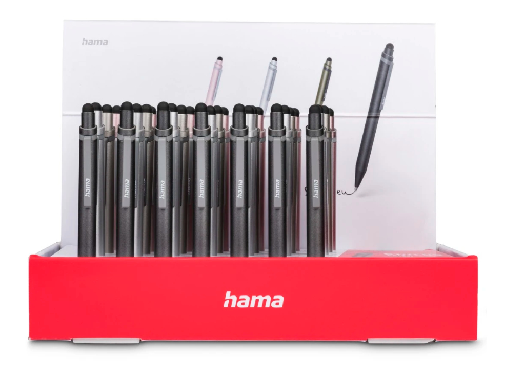 Hama Mini, Tablet, Universal, Anthrazit, Grau, Roségold, Silber, Kapazitiv, Schwarz, Kunststoff