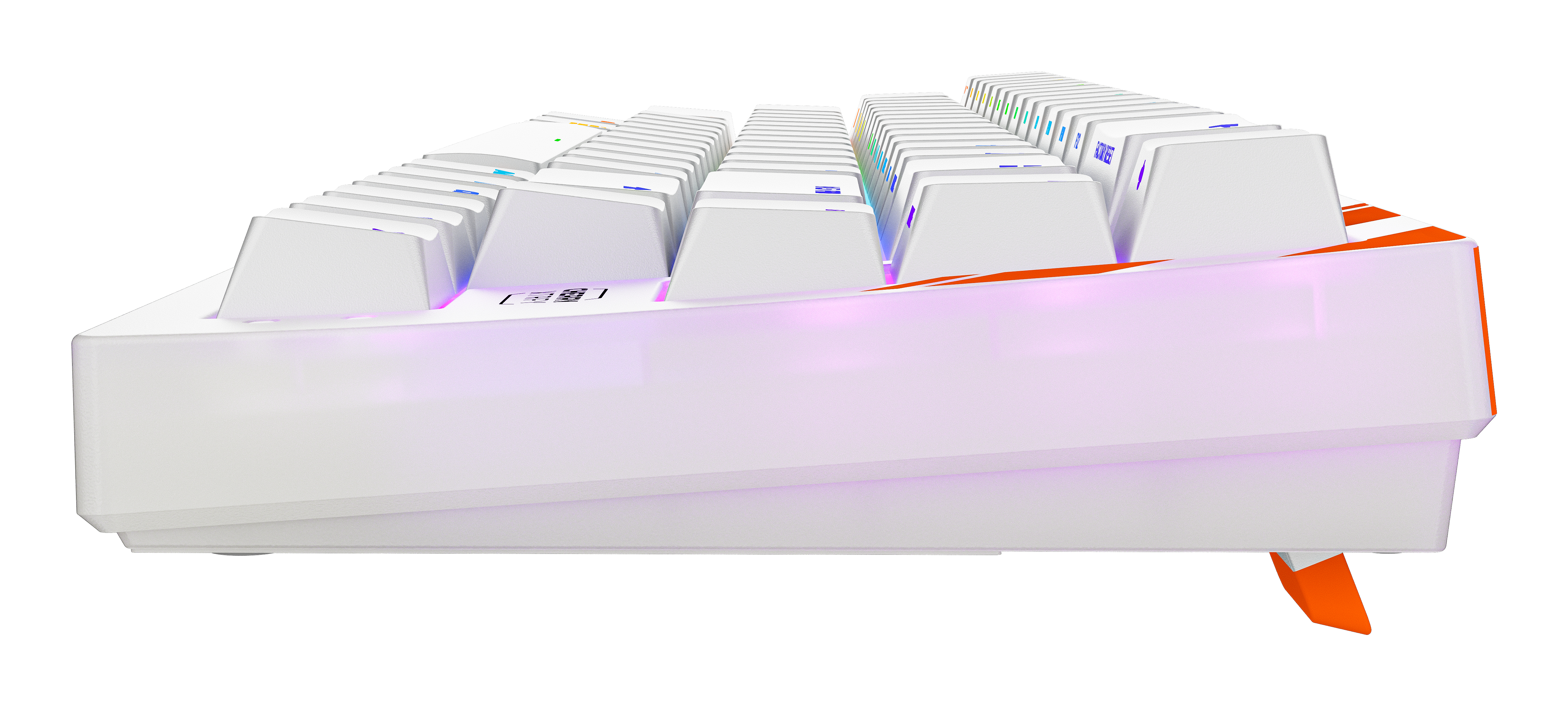 Cherry K5 PRO TMR COMPACT, Kabelgebunden, USB, Mechanischer Switch, QWERTY, RGB-LED, Orange, Weiß