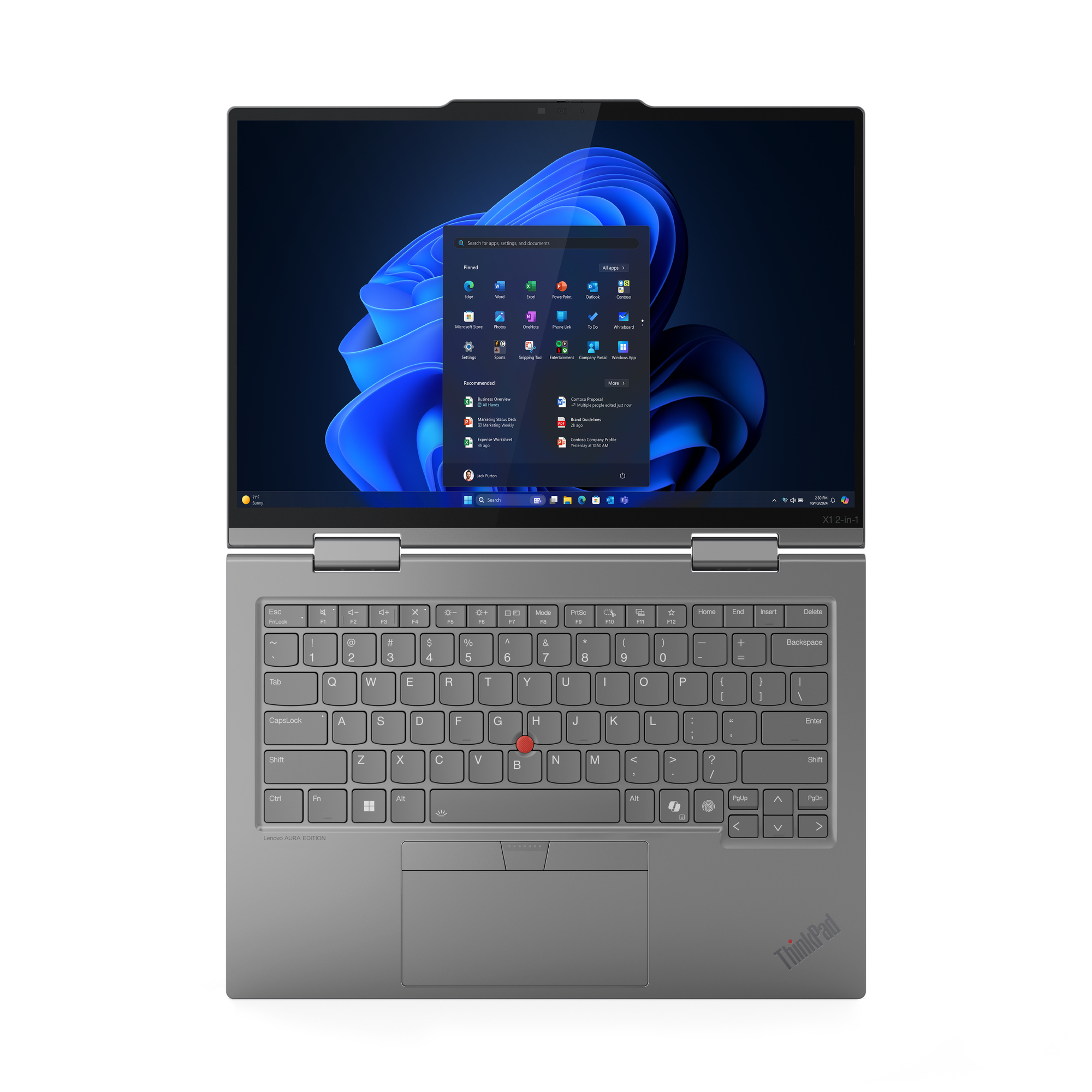 Lenovo   ThinkPad X1 2in1 G10 Aura Ed., 14"2.8K OLED Touch, Ultra 7 258V, 32GB, 1TB SSD, 5G, W11P