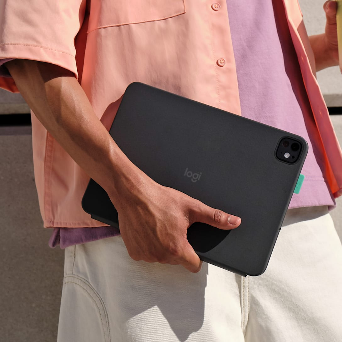 Logitech Flip Folio - Tastatur und Foliohülle - full size - kabellos - Bluetooth 5.1 LE - QWERTY - N