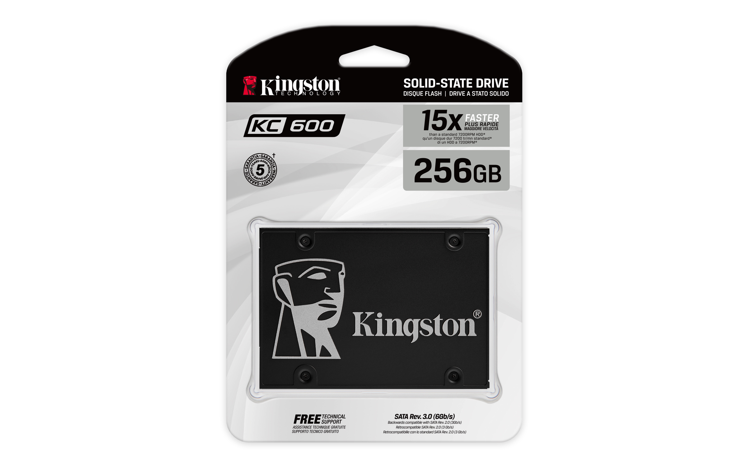 Kingston SSDNow KC600 256GB, 2.5" / SATA 6Gb/s