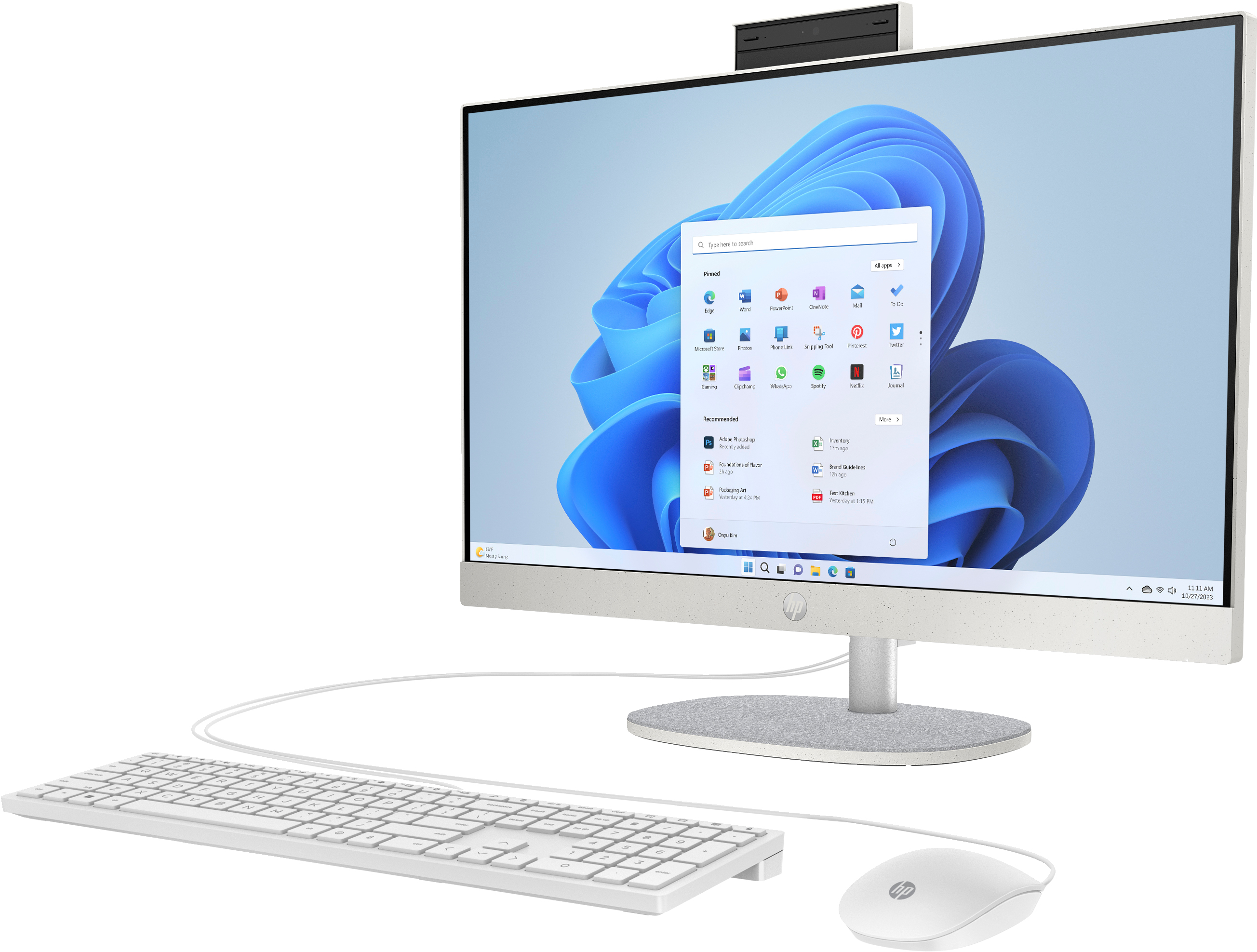 HP 24-cr1001ng, 60,5 cm (23.8"), Full HD, Intel Core Ultra 7, 16 GB, 512 GB, Windows 11 Home