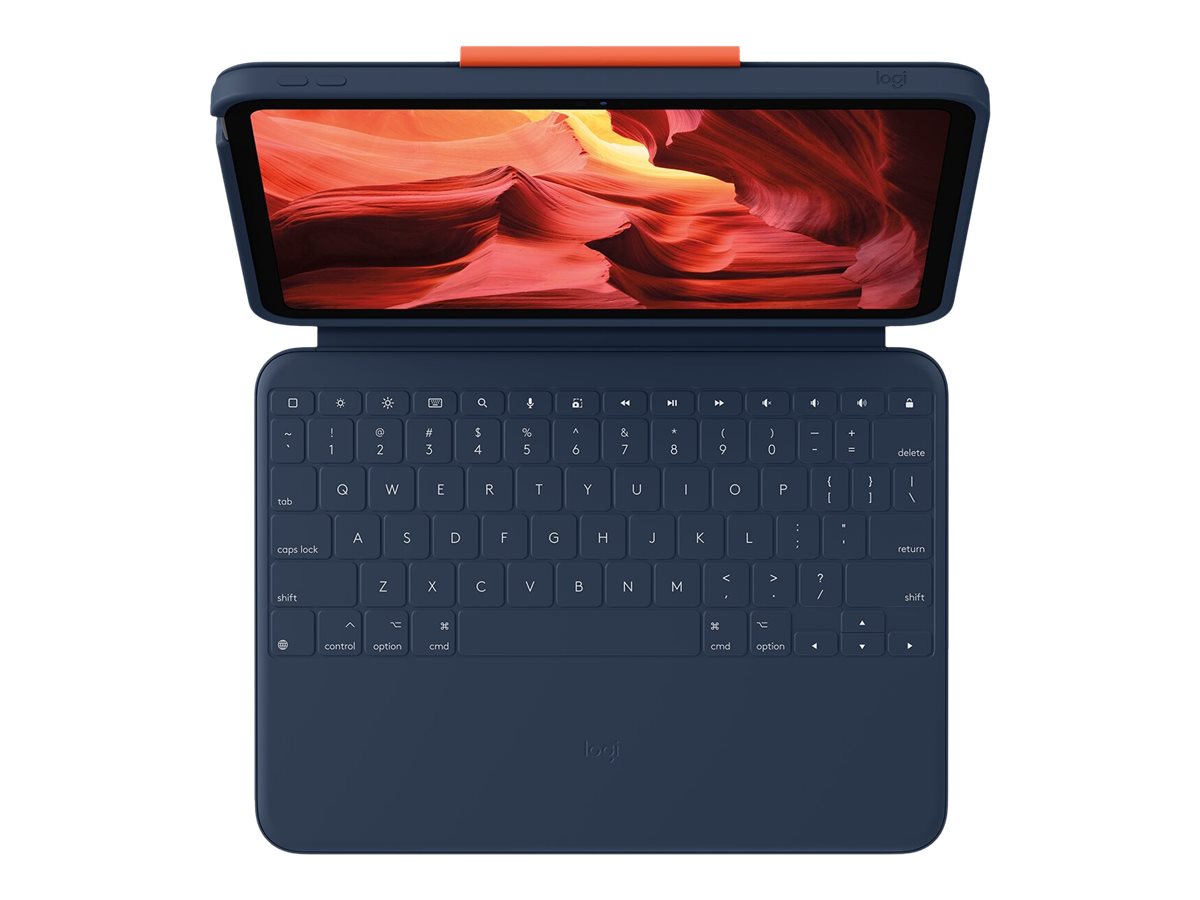 Logitech Rugged Combo 4 - Tastatur und Foliohülle - Apple Smart connector - Classic Blue - für Apple