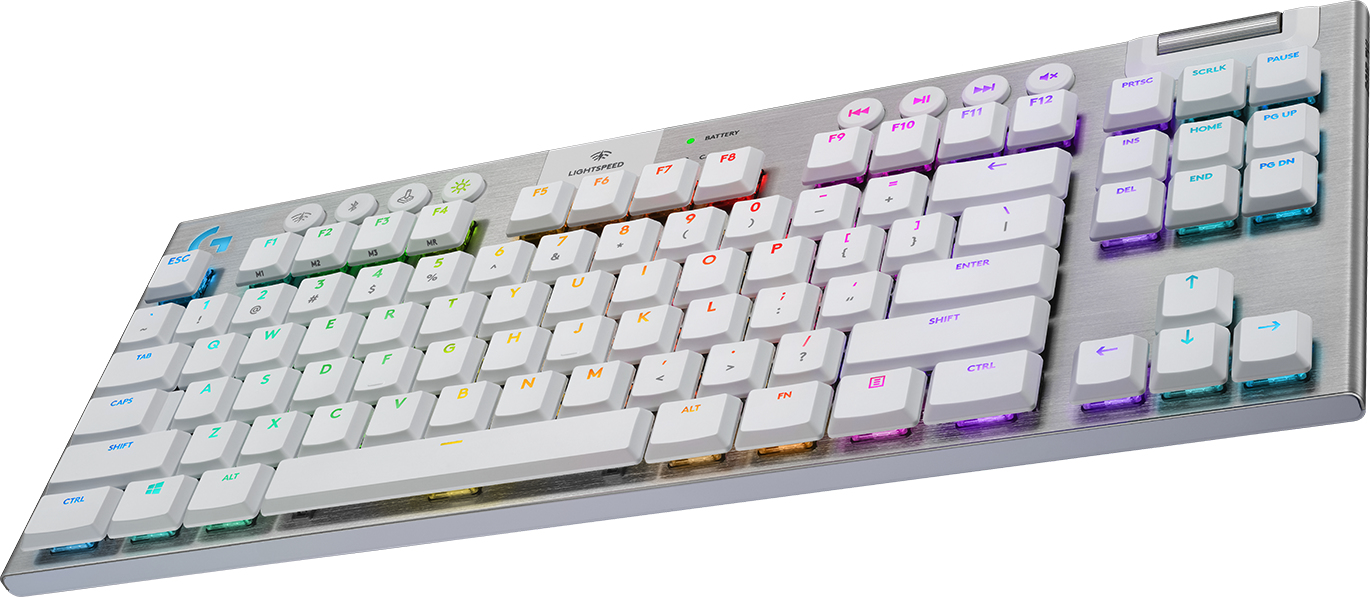 Logitech G G915 Tkl, Kabelgebunden, USB, Mechanischer Switch, AZERTY, RGB-LED, Weiß