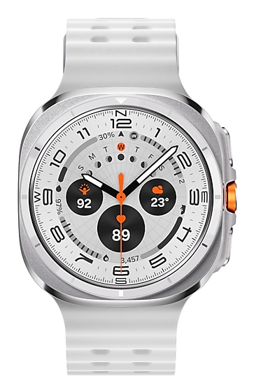 Samsung Galaxy Watch Ultra - 47 mm - Titanweiß - intelligente Uhr mit Marineband - Gummi - weiß - Ba