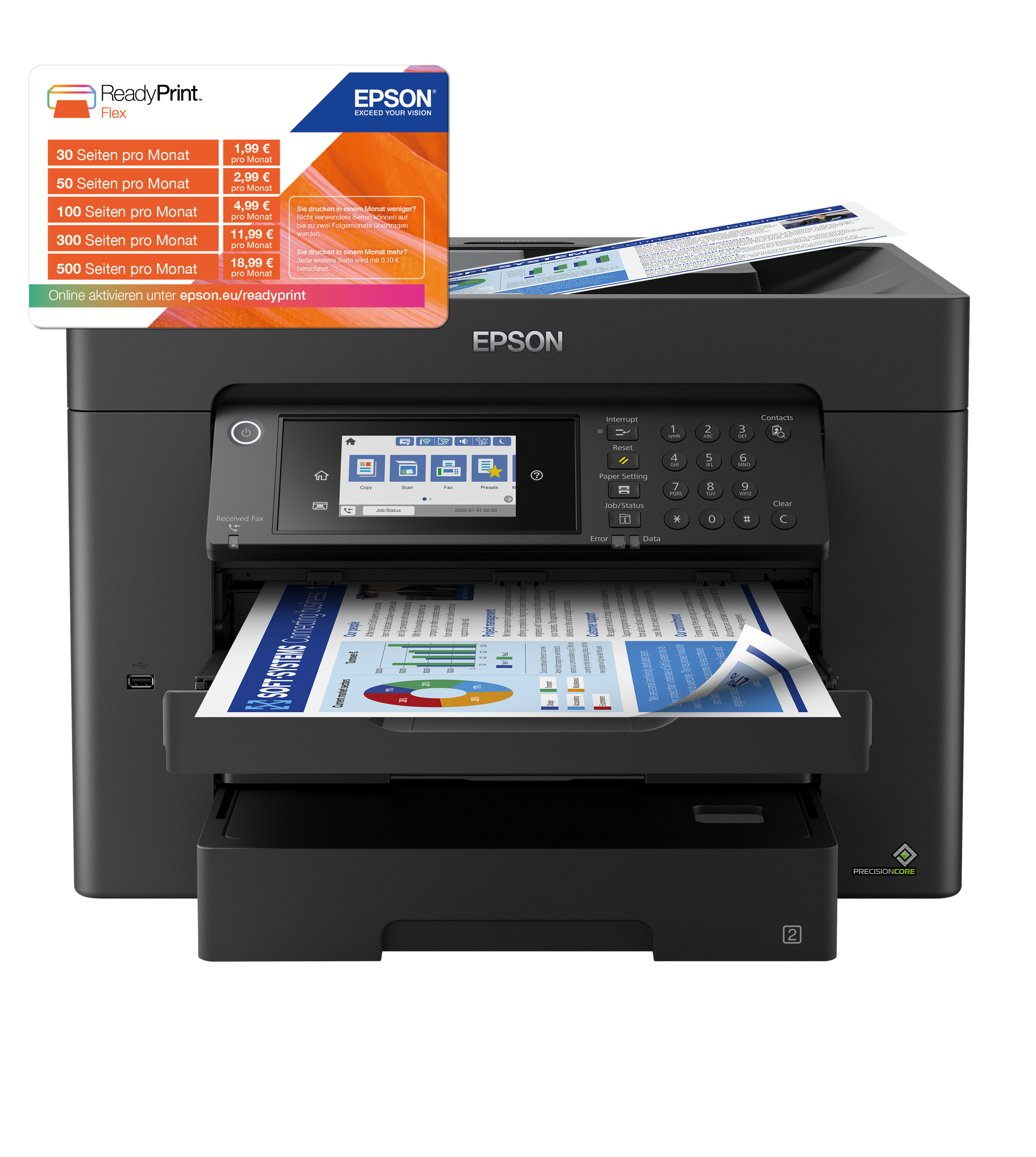 Epson WorkForce WF-7840DTWF - Multifunktionsdrucker - Farbe - Tintenstrahl - A3 (297 x 420 mm)