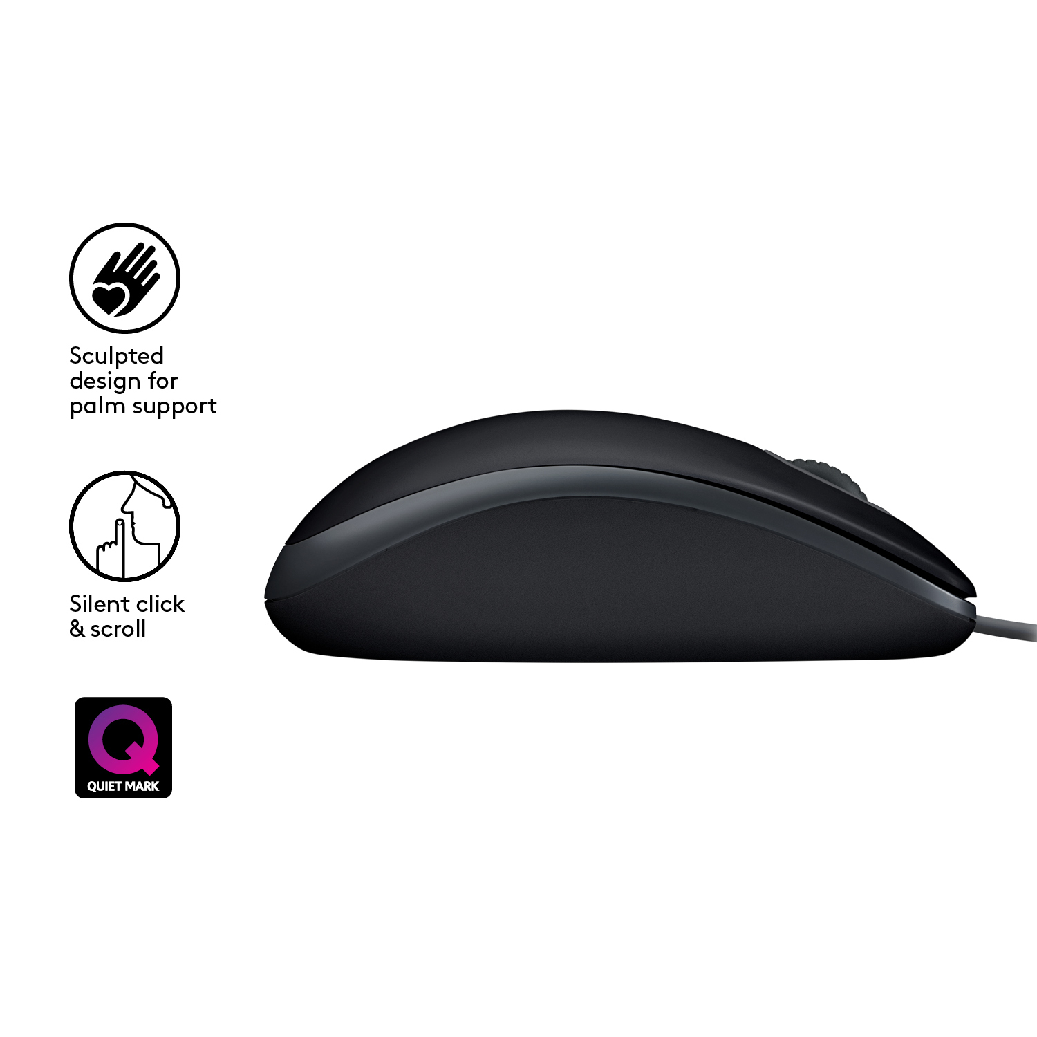 Logitech OEM B110 Mouse schwarz, USB