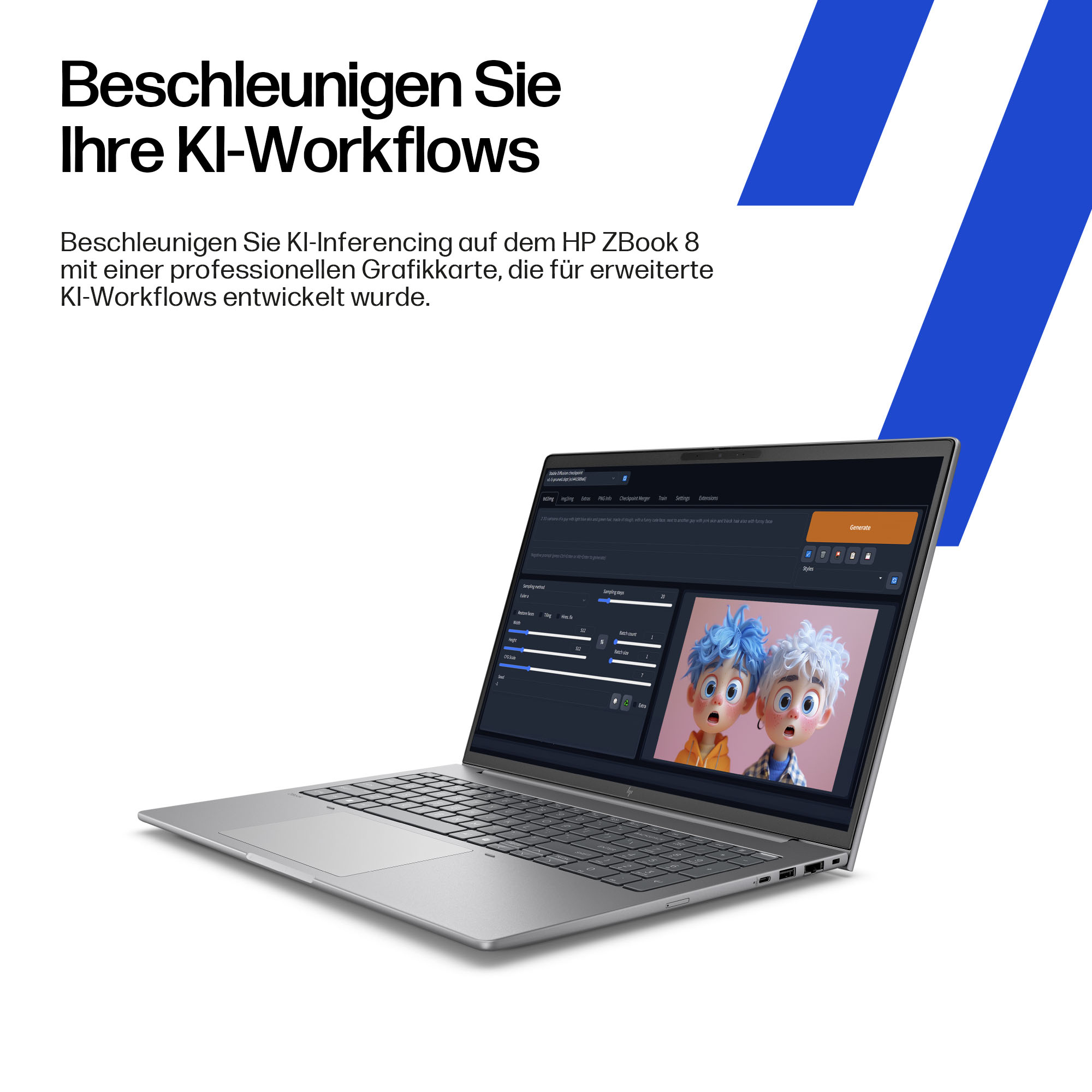HP ZBook 8 G1i Mobile Workstation - Intel Core Ultra 7 255H - Win 11 Pro - RTX 500 Ada - 32 GB RAM -