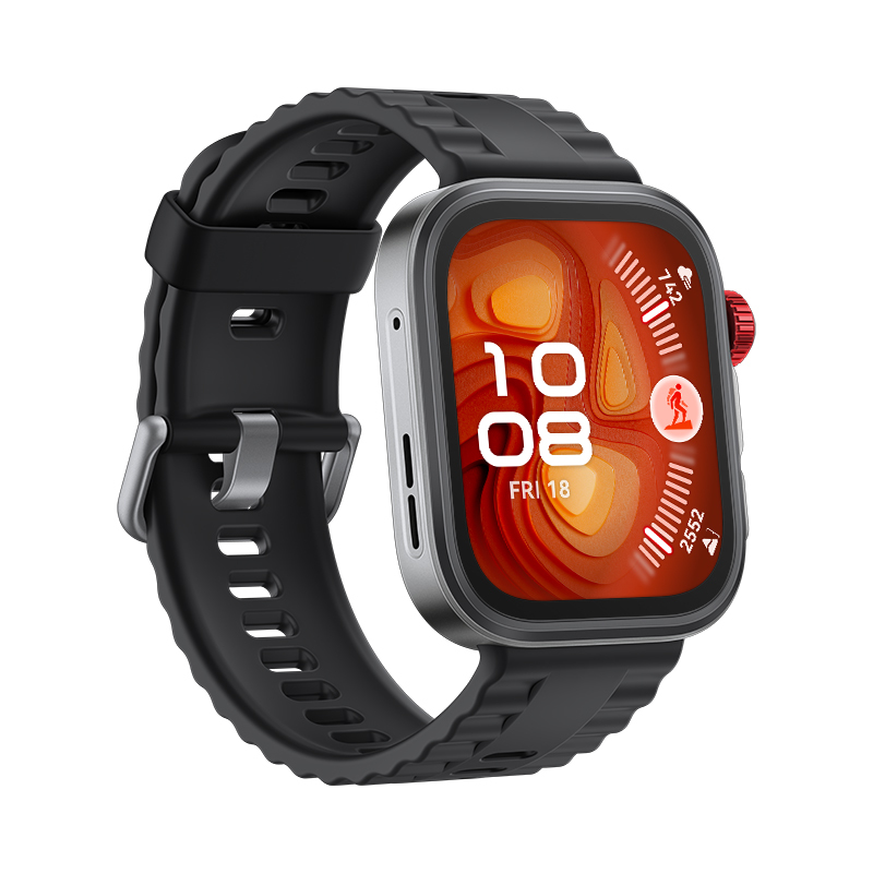 Huawei Watch Fit 4 Pro - Aluminiumlegierung - intelligente Uhr mit Riemen - Flouroelastomer - schwar