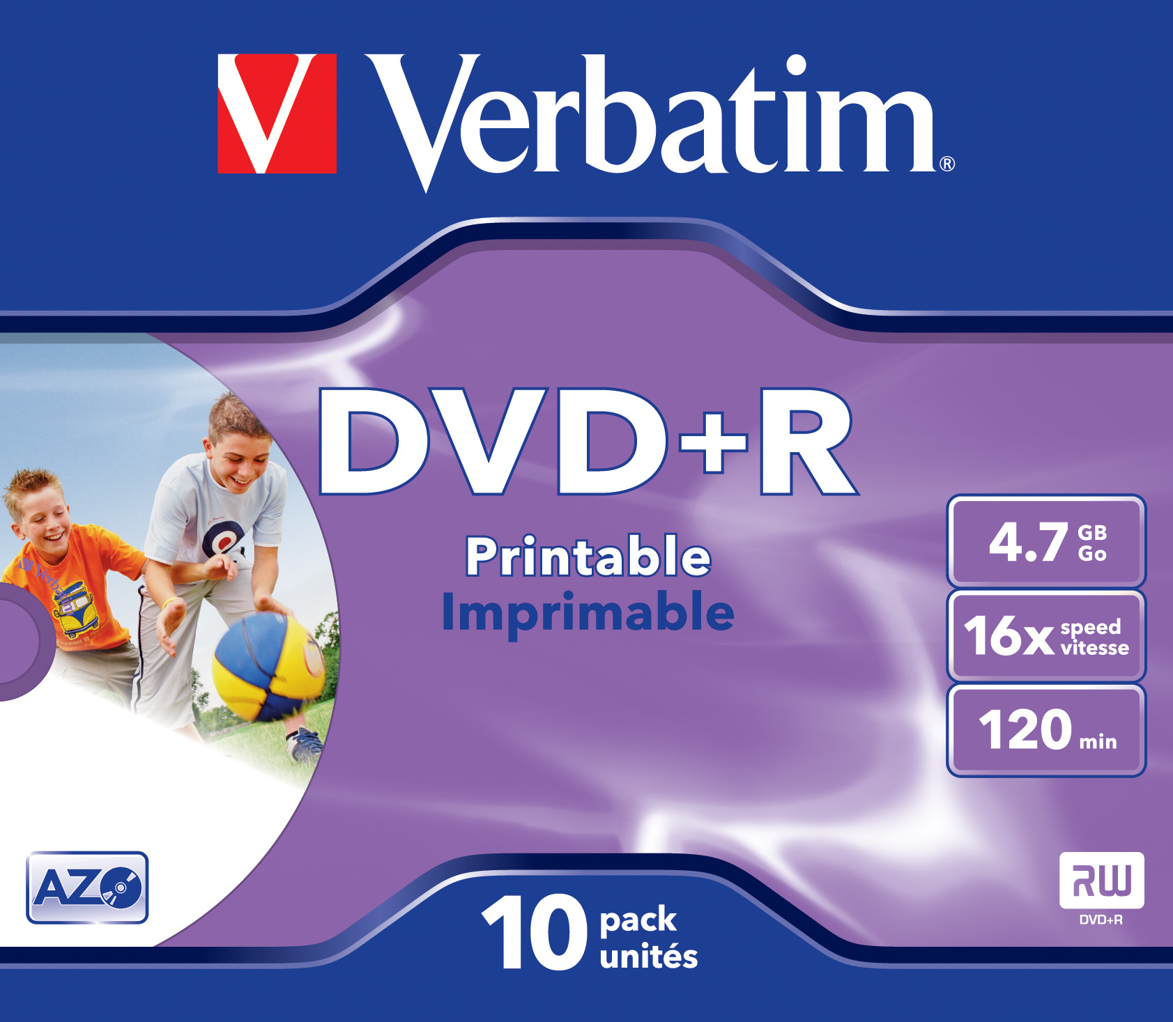 Verbatim DataLifePlus - 10 x DVD+R - 4.7 GB 16x - mit Tintenstrahldrucker bedruckbare Oberfläche - J