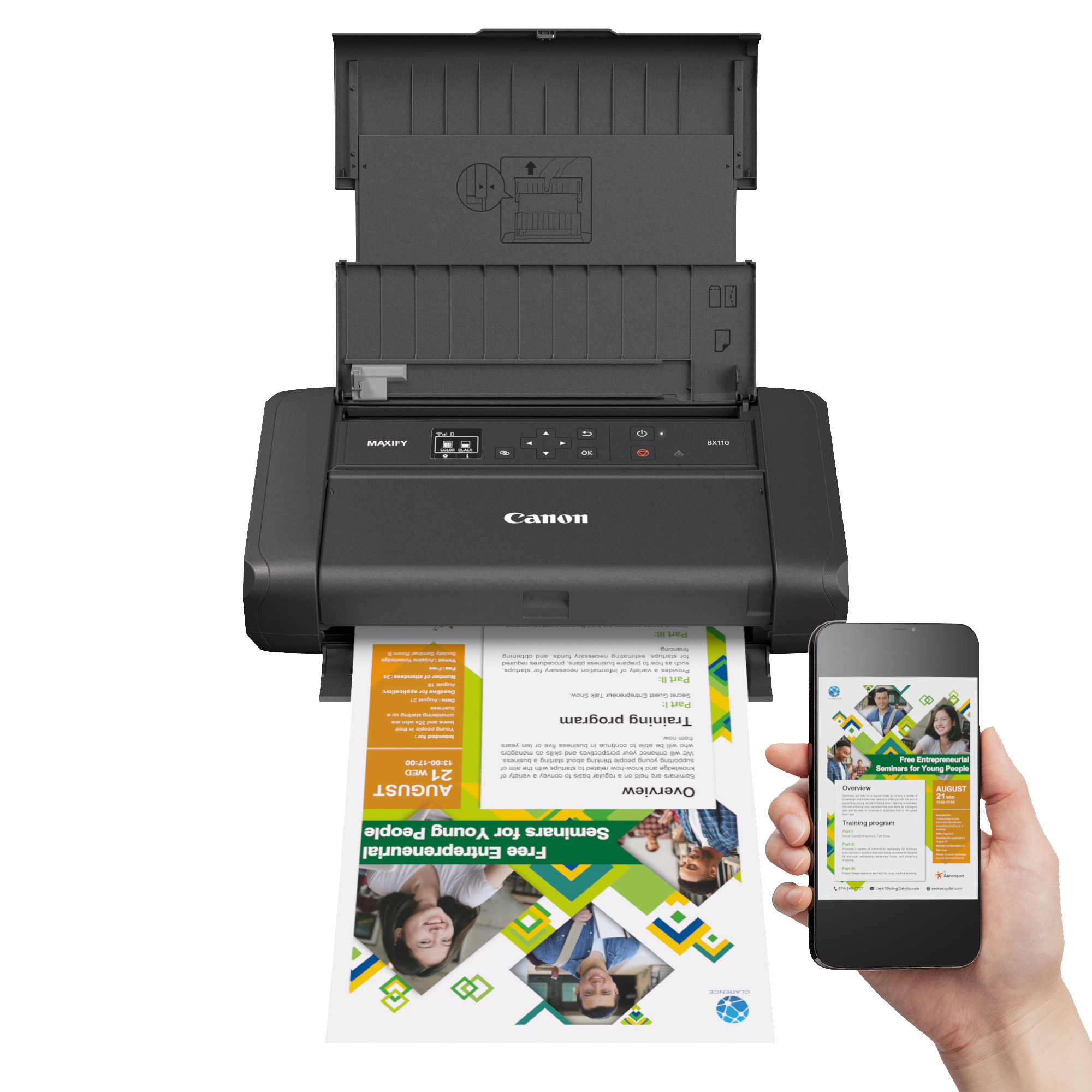 Canon MAXIFY BX110 - Drucker - Farbe - Tintenstrahl - A4/Legal - 4800 x 1200 dpi - bis zu 9 ipm (ein