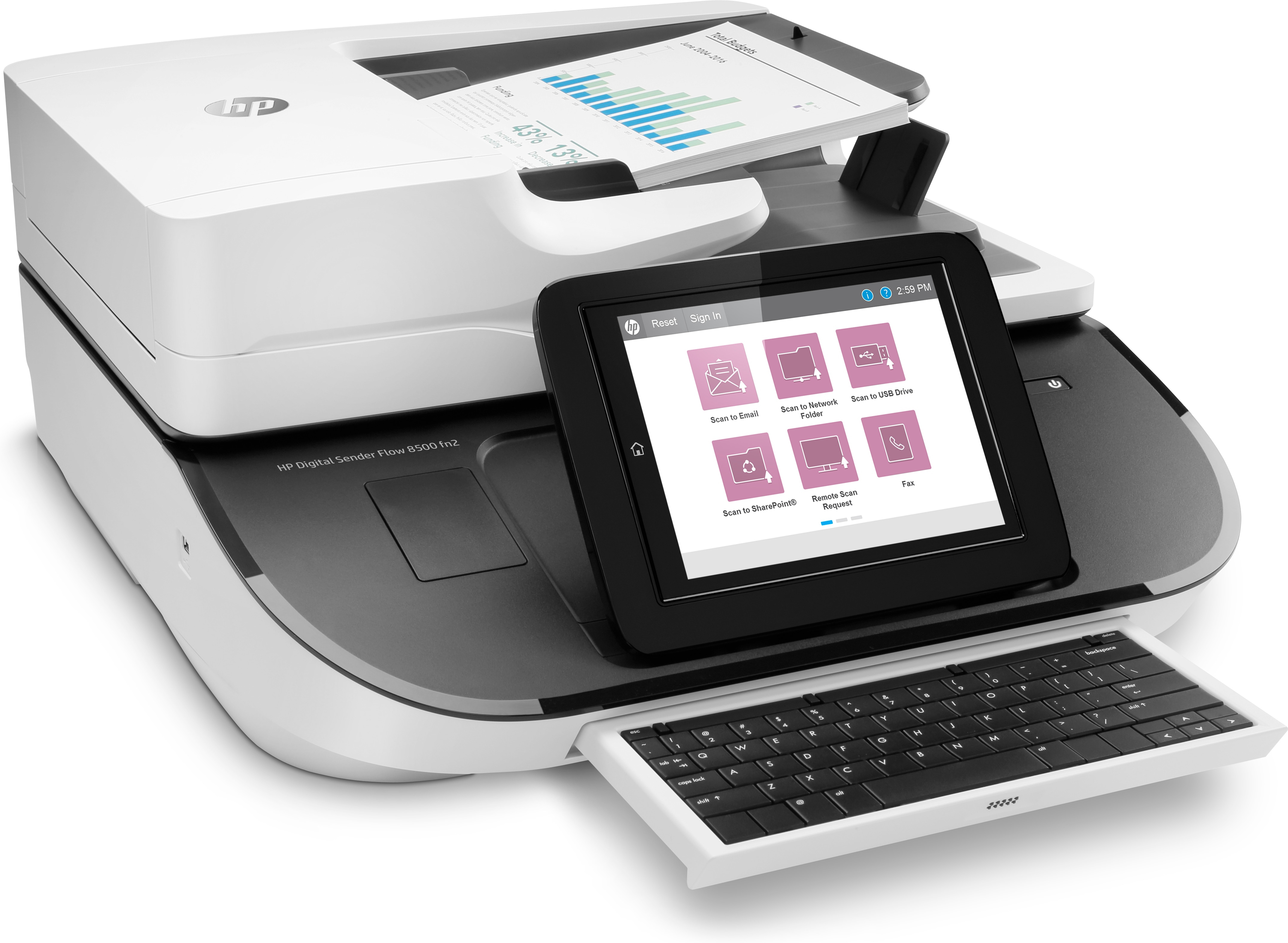 HP Digital Sender Flow 8500fn2 - Dokumentenscanner - Flachbettscanner: CCD / ADF: CIS - Duplex - 216